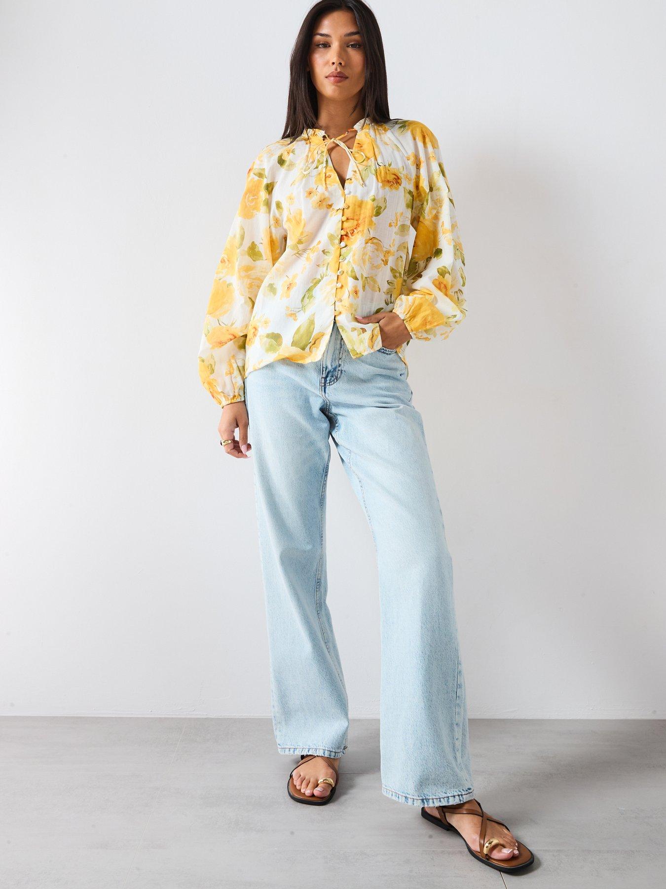 Image 3 of 6 of Mango Floral Blouse - Yellow