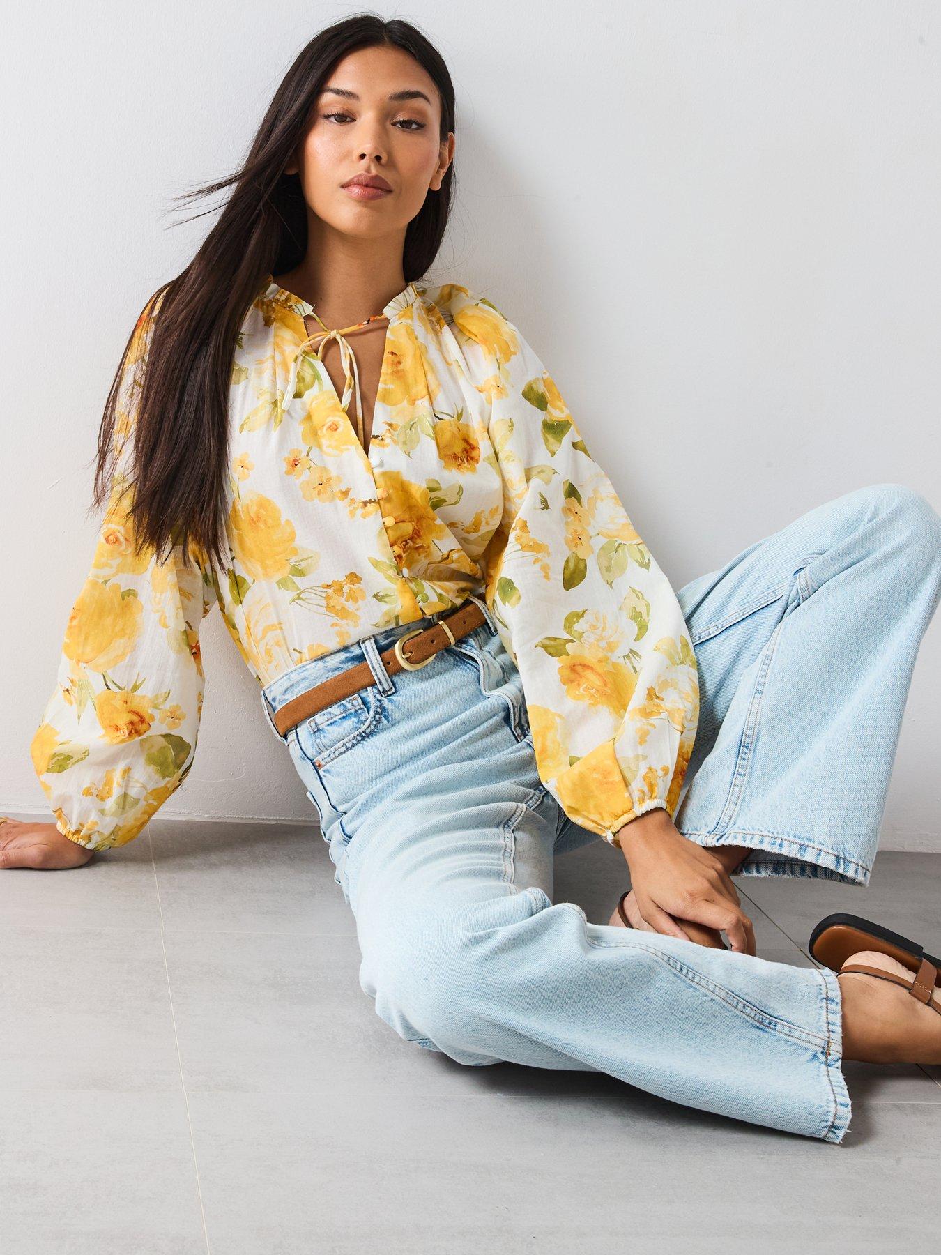 Image 4 of 6 of Mango Floral Blouse - Yellow
