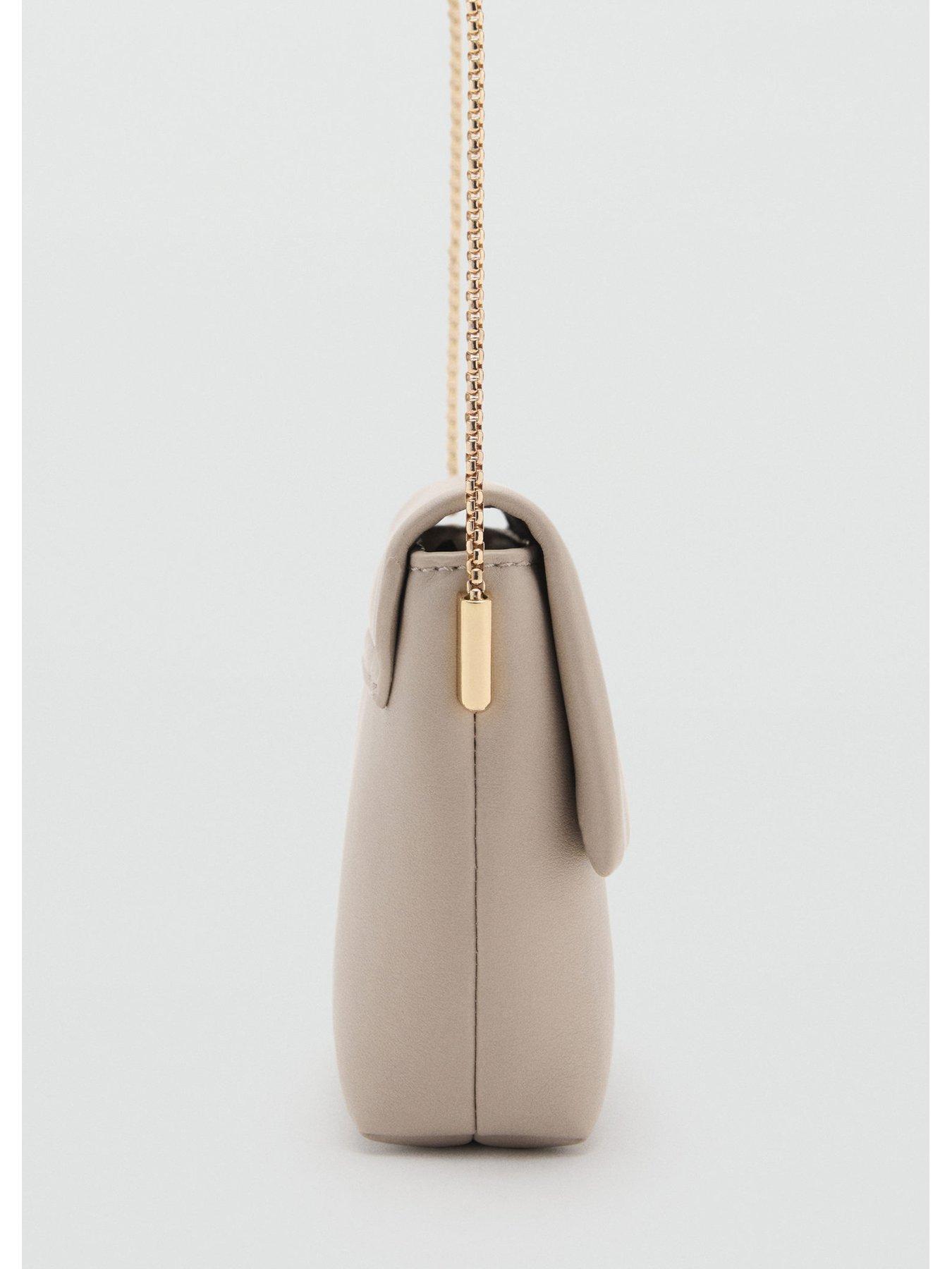 Image 4 of 5 of Mango Crossbody Envelope Style Bag - Light Grey
