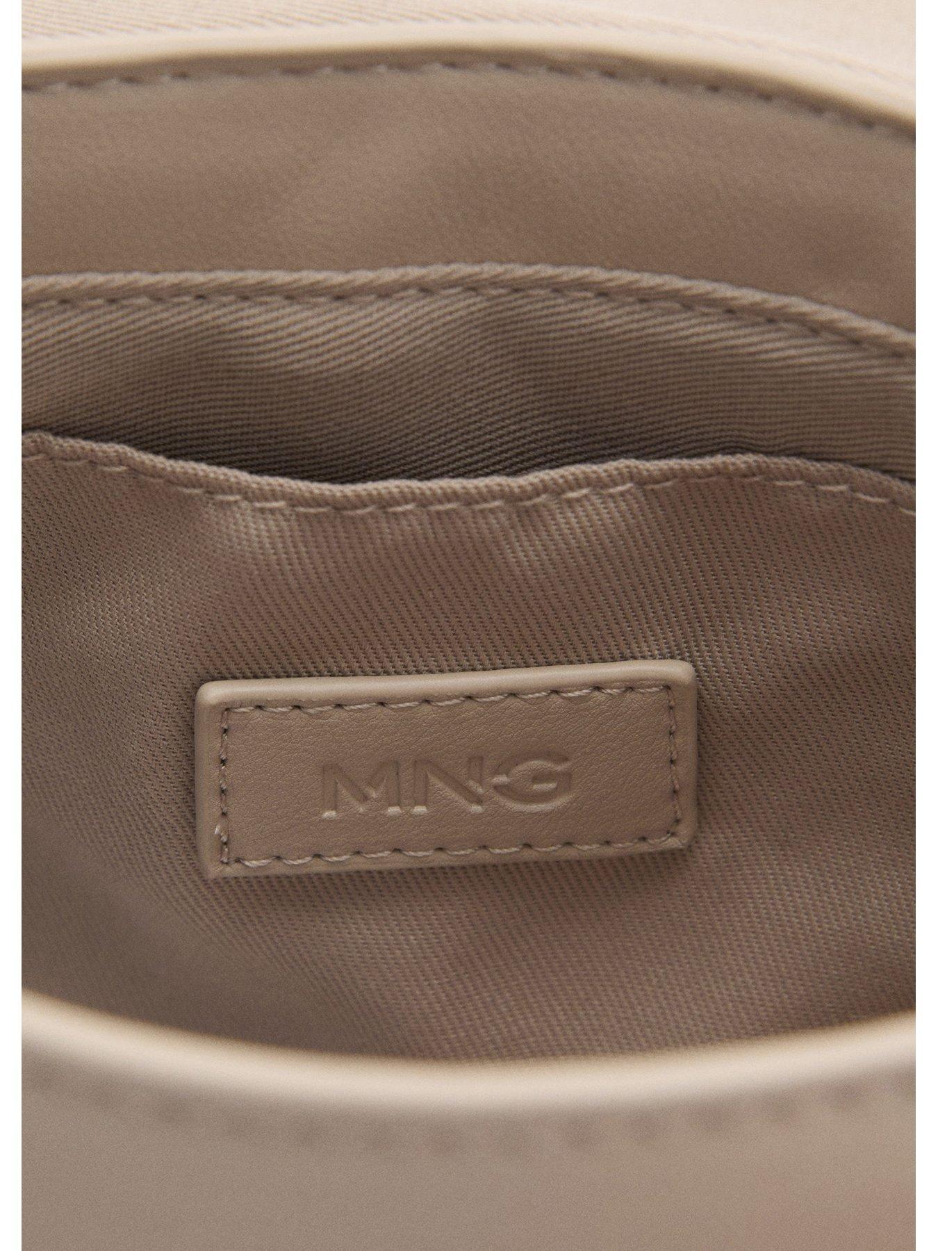 Image 5 of 5 of Mango Crossbody Envelope Style Bag - Light Grey