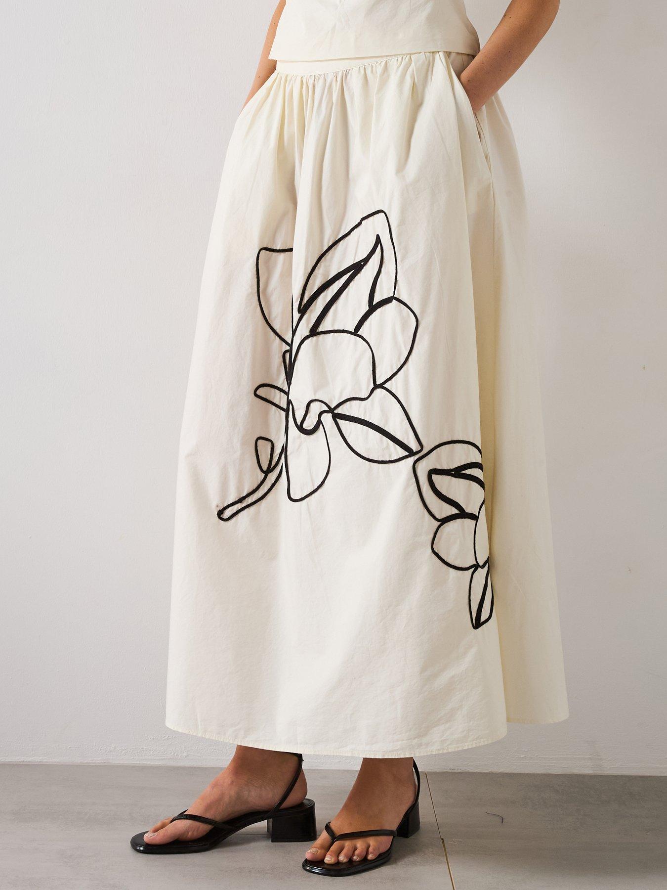 undefined Skirt Bari - Cream