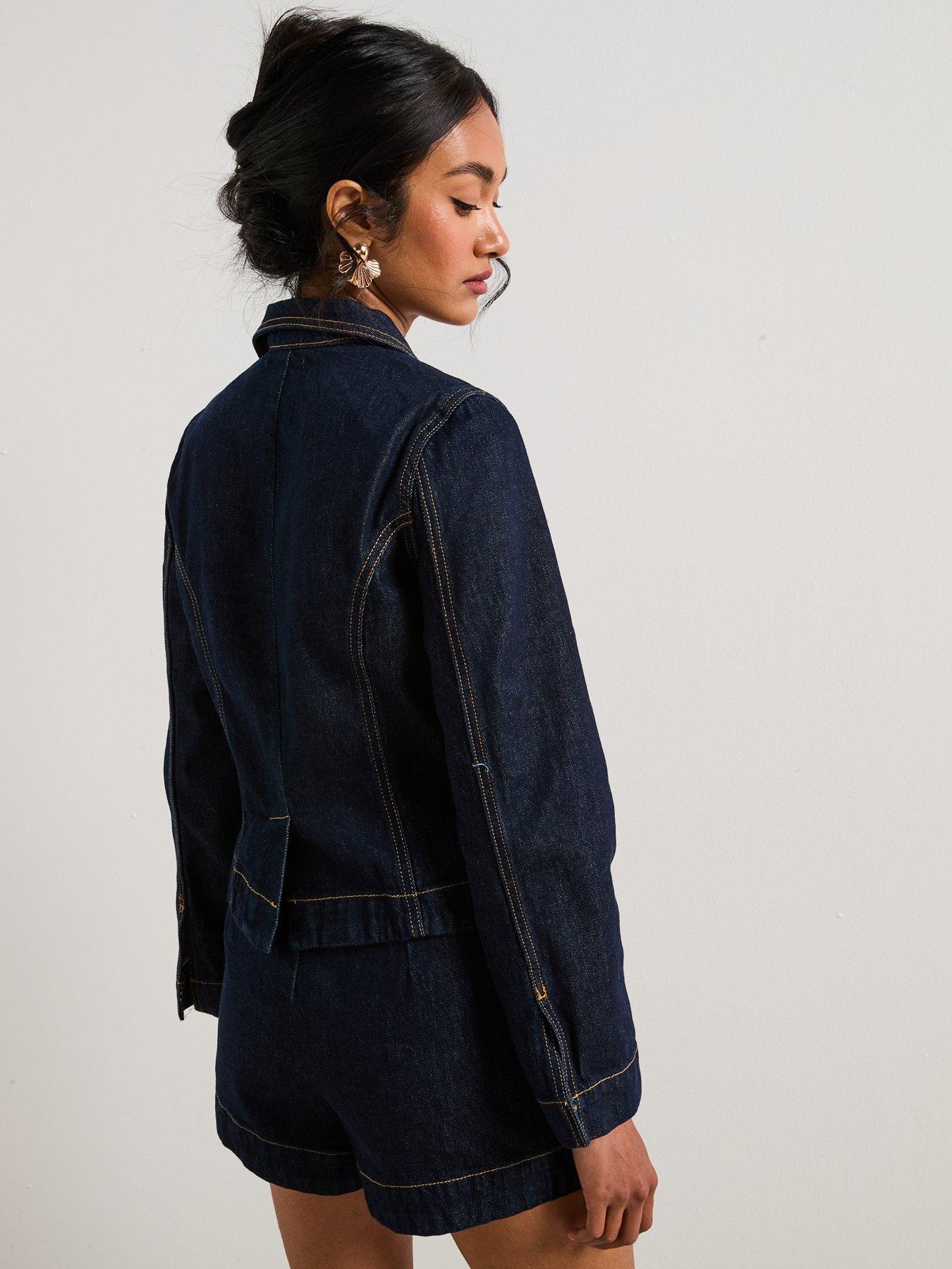 Image 2 of 6 of Mango Fitted Denim Jacket With Pockets