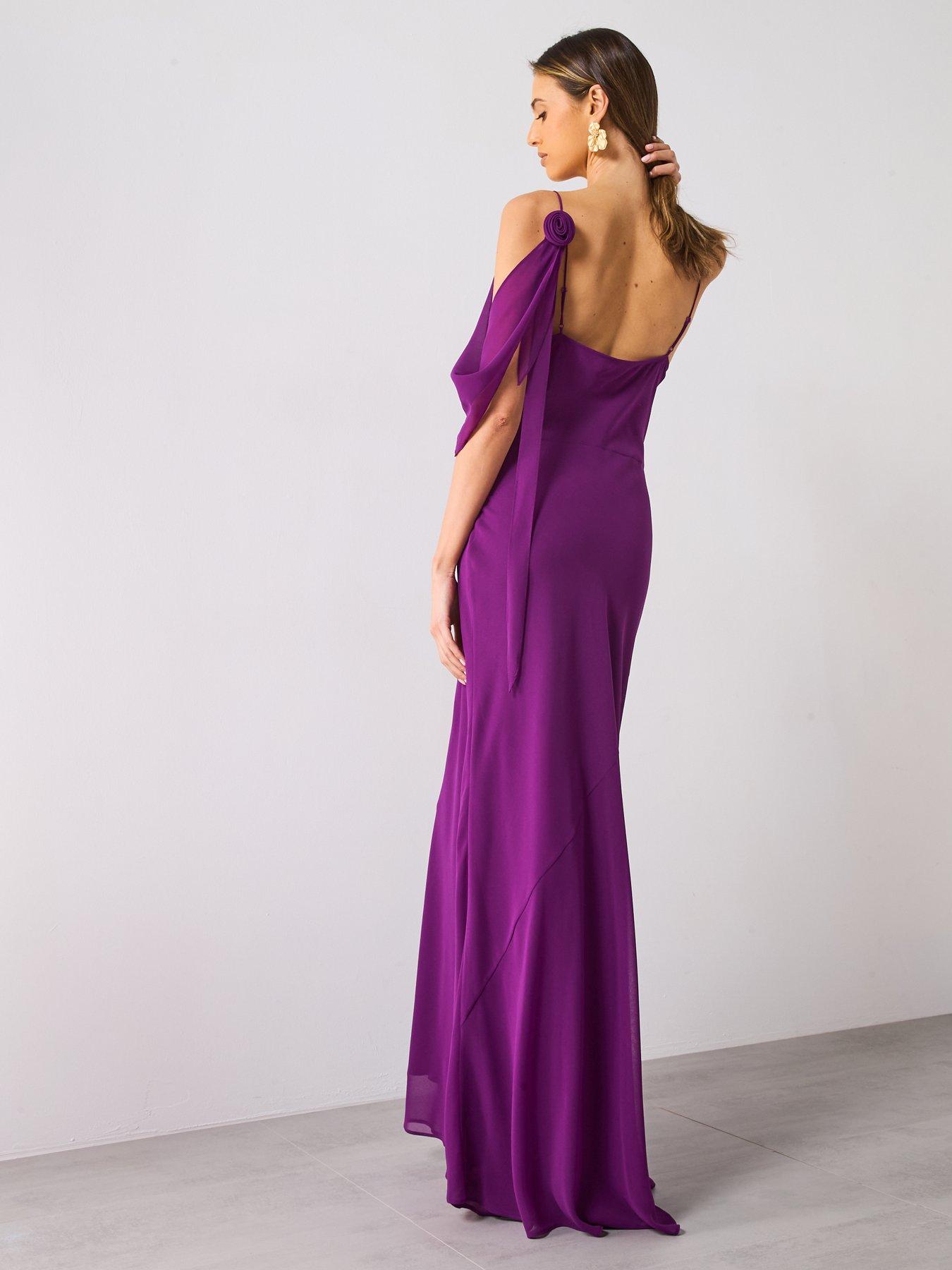 strapless open back dress Angel Eye Mango Dress Purple – Shop Harrow main image 0