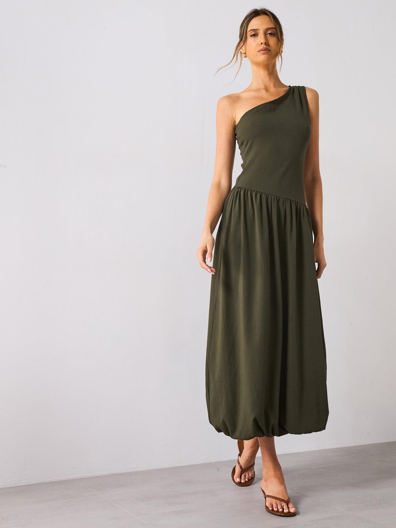 undefined Asymmetrical Puffed Dress