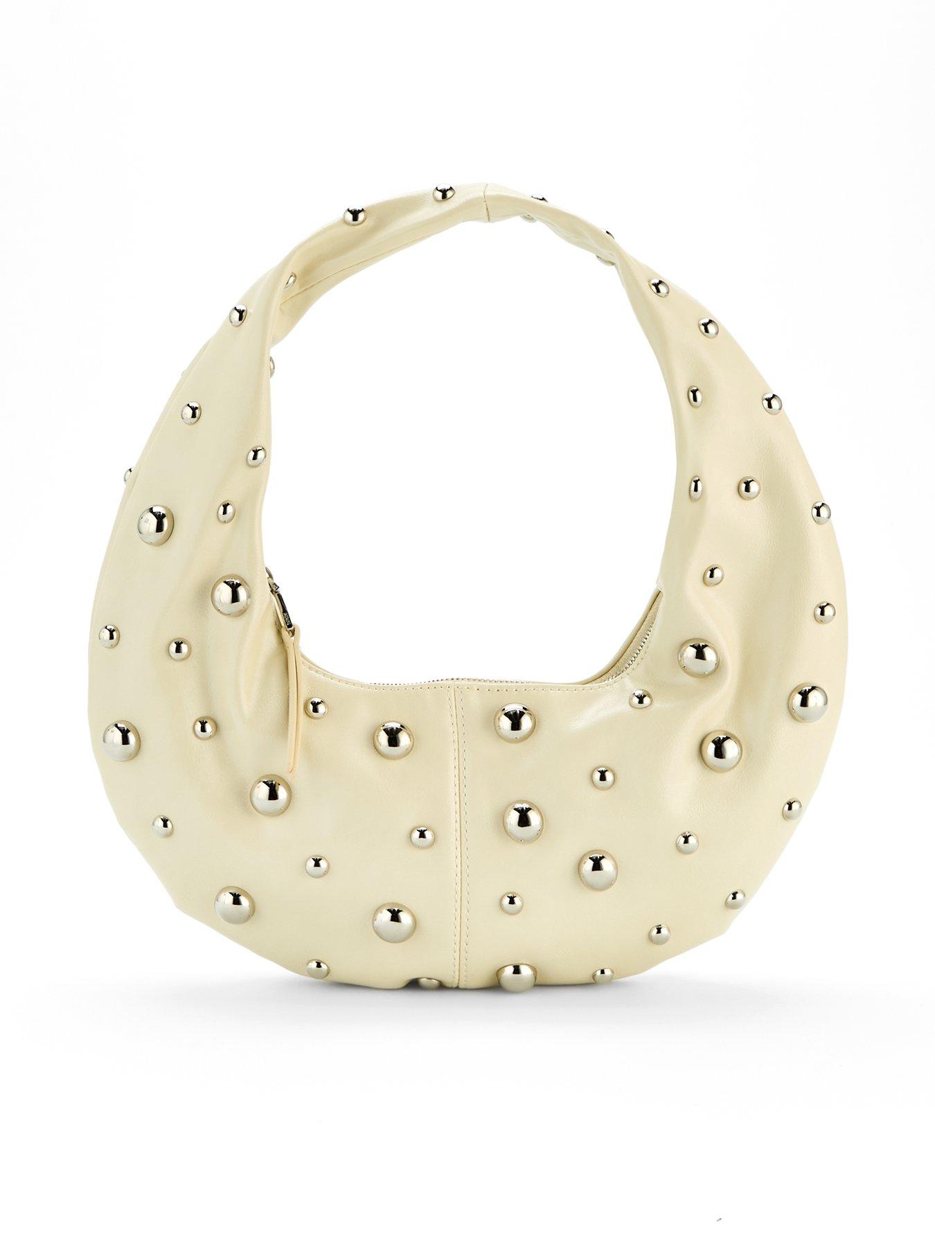Mango Studded Shoulder Bag Cream Very