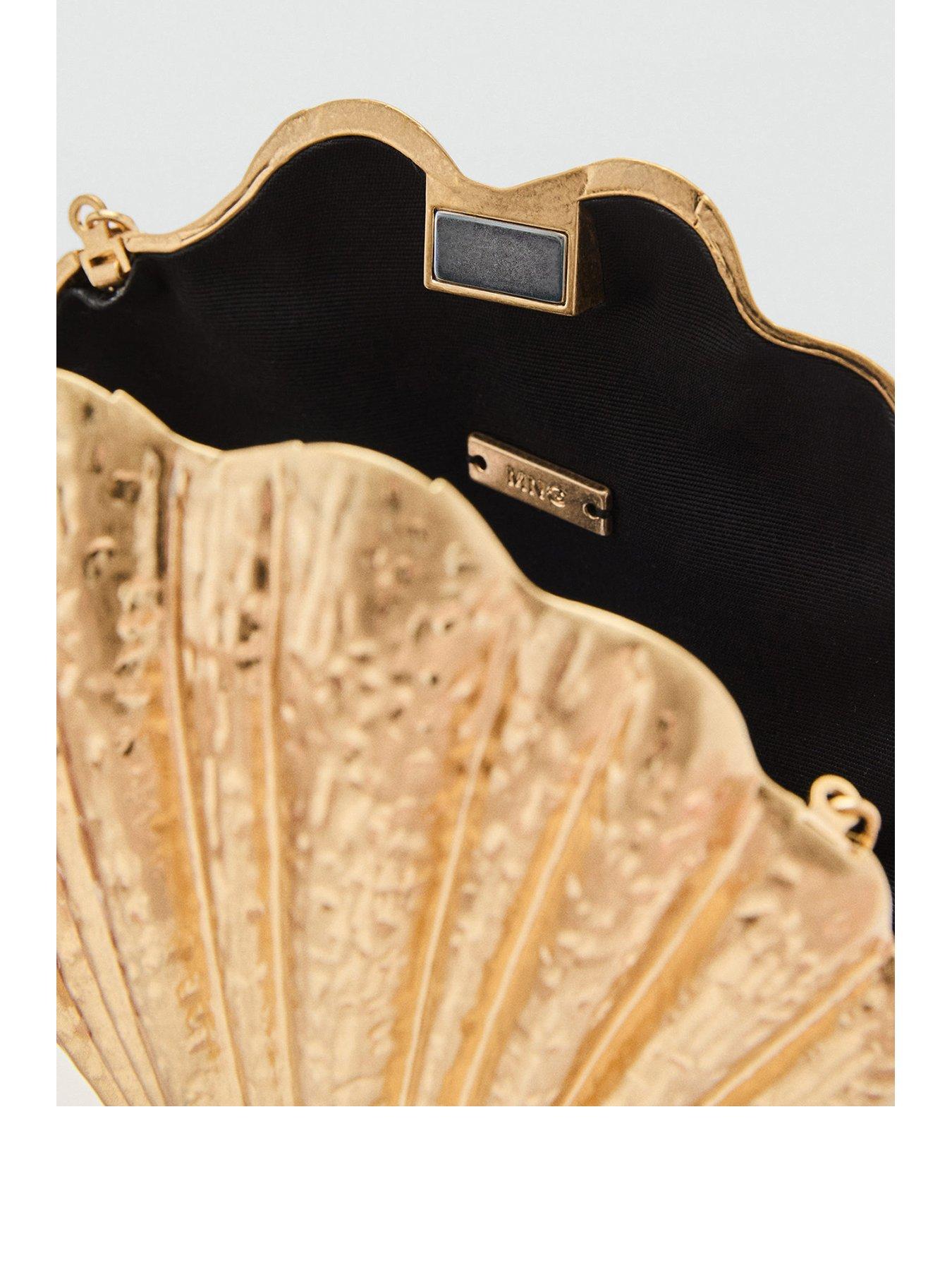 Mango Shell Design Clutch Bag - Gold | Very
