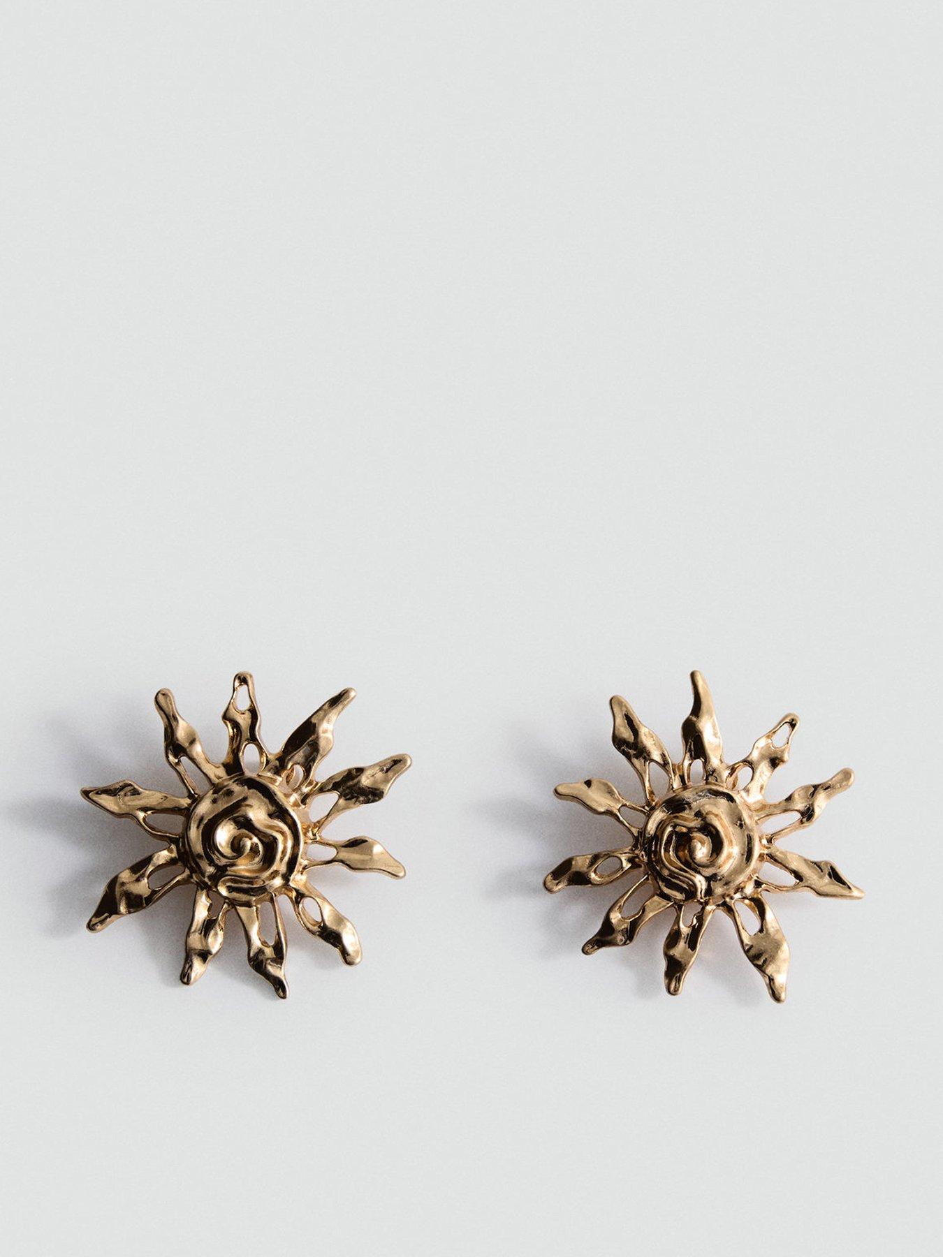 undefined Sun Design Earrings - Gold