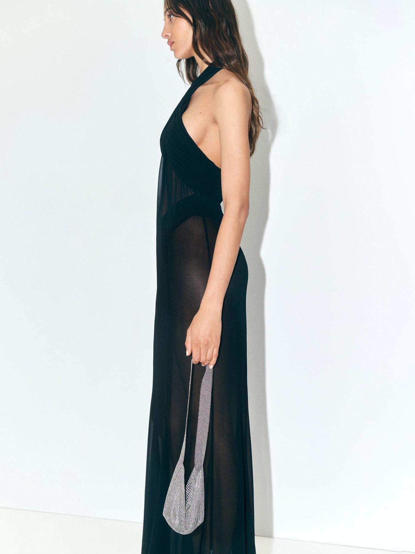 sachin and babi light blue dress Mango - Draped dress with side-slit