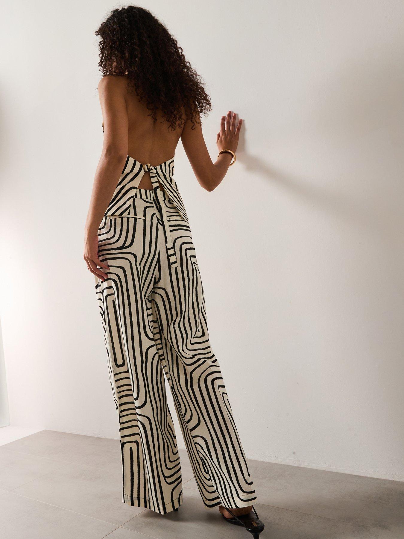 Hulin Geometric Print Silk Trousers main image 0