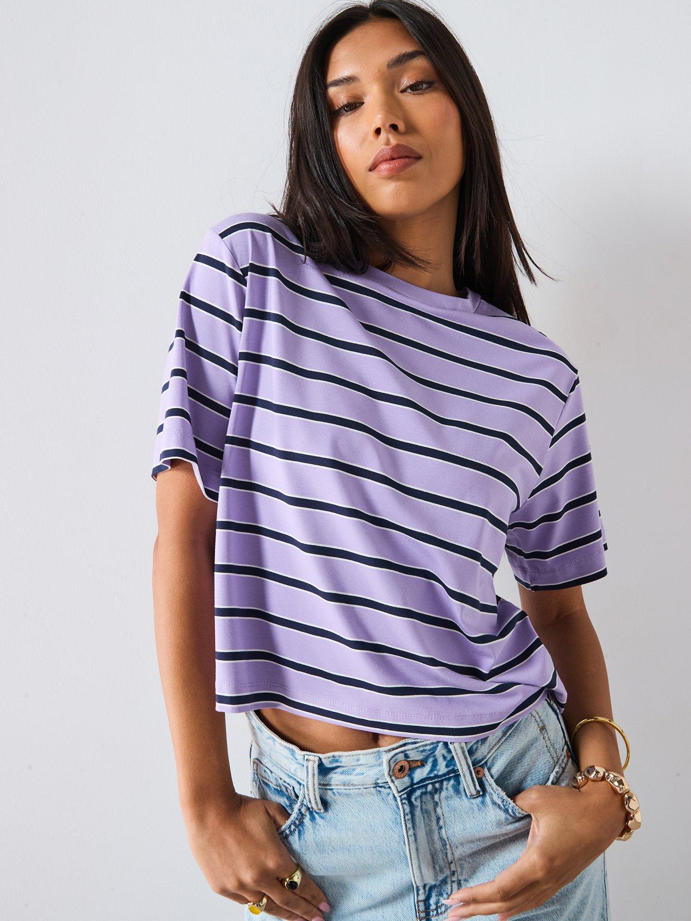undefined Striped Oversized T-shirt