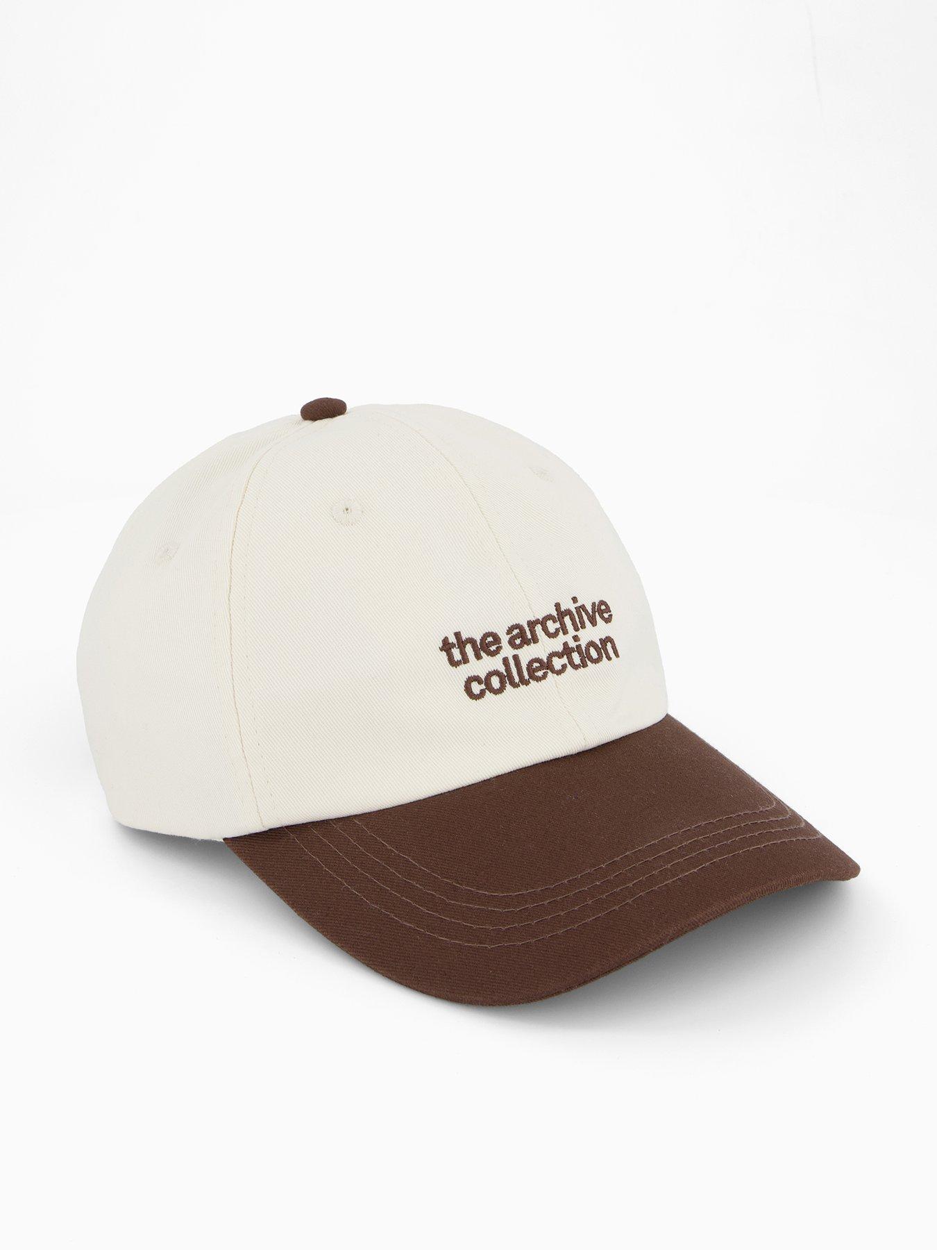 undefined Embroidered Message Cap - Brown