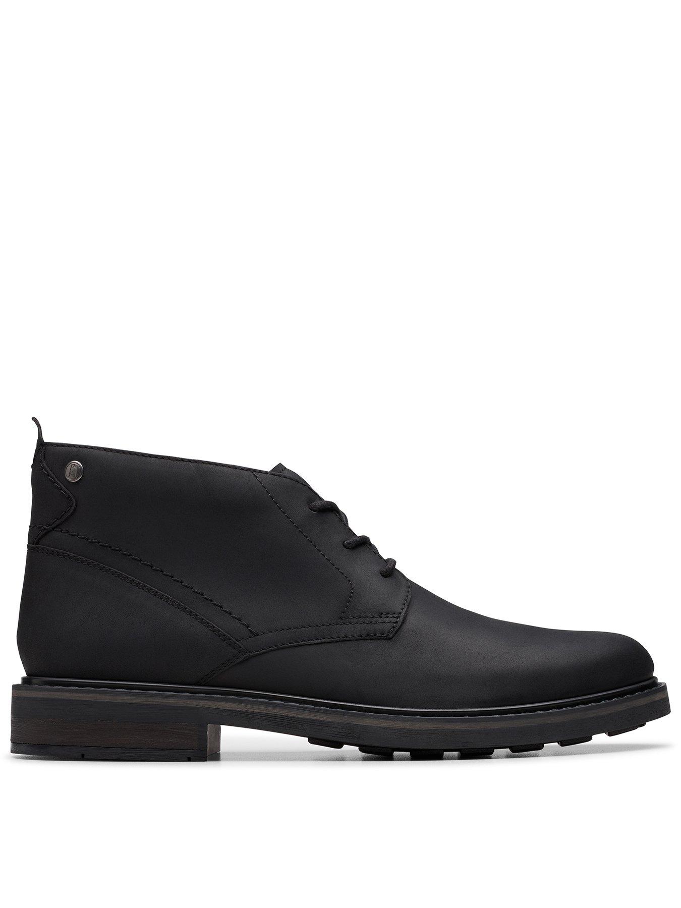 Clarks Newford Mid Lace Up Ankle Boots-black