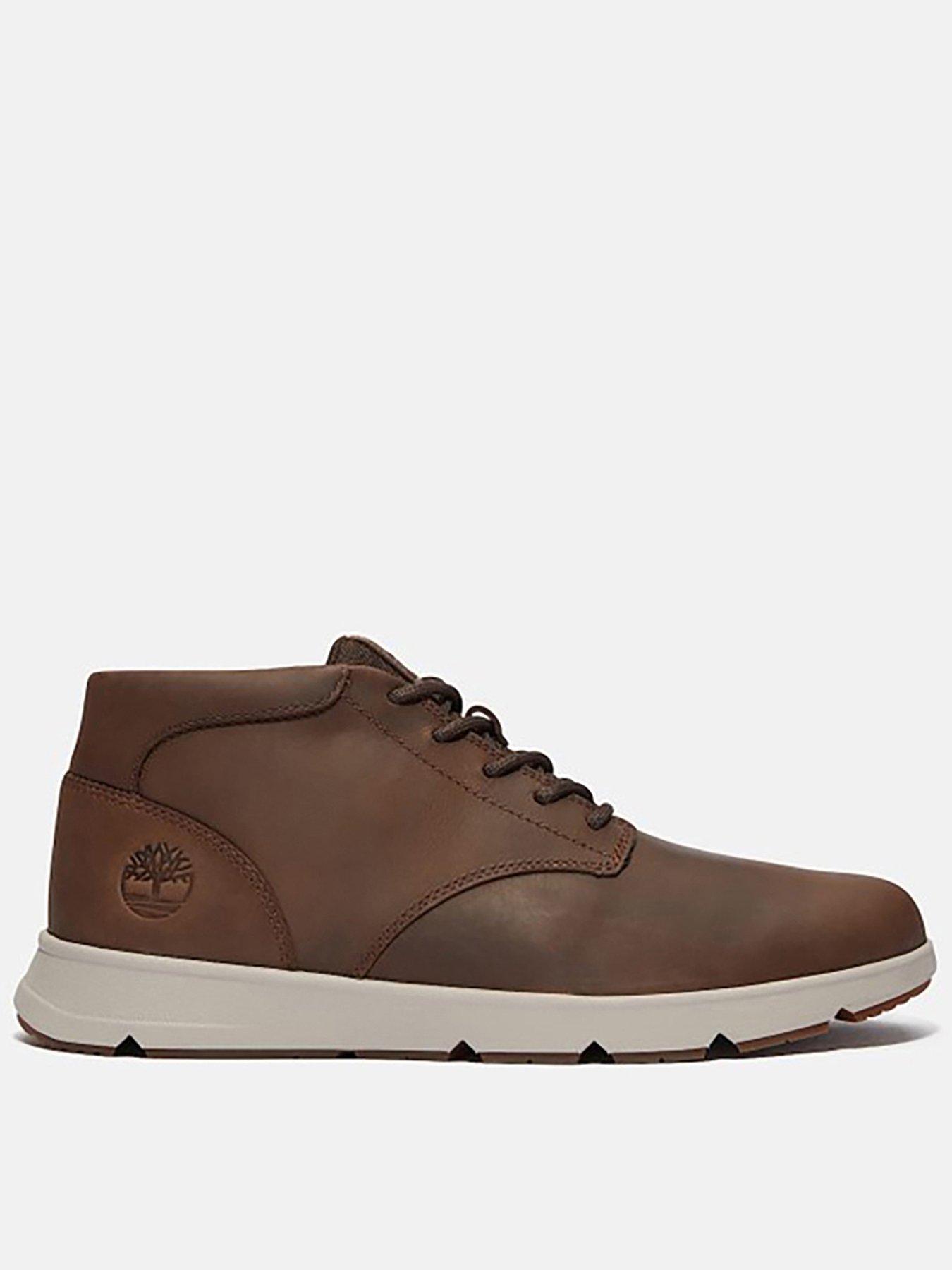 Timberland Timberland Parker Street Leather Mid Lace Up Boots-dark Brown