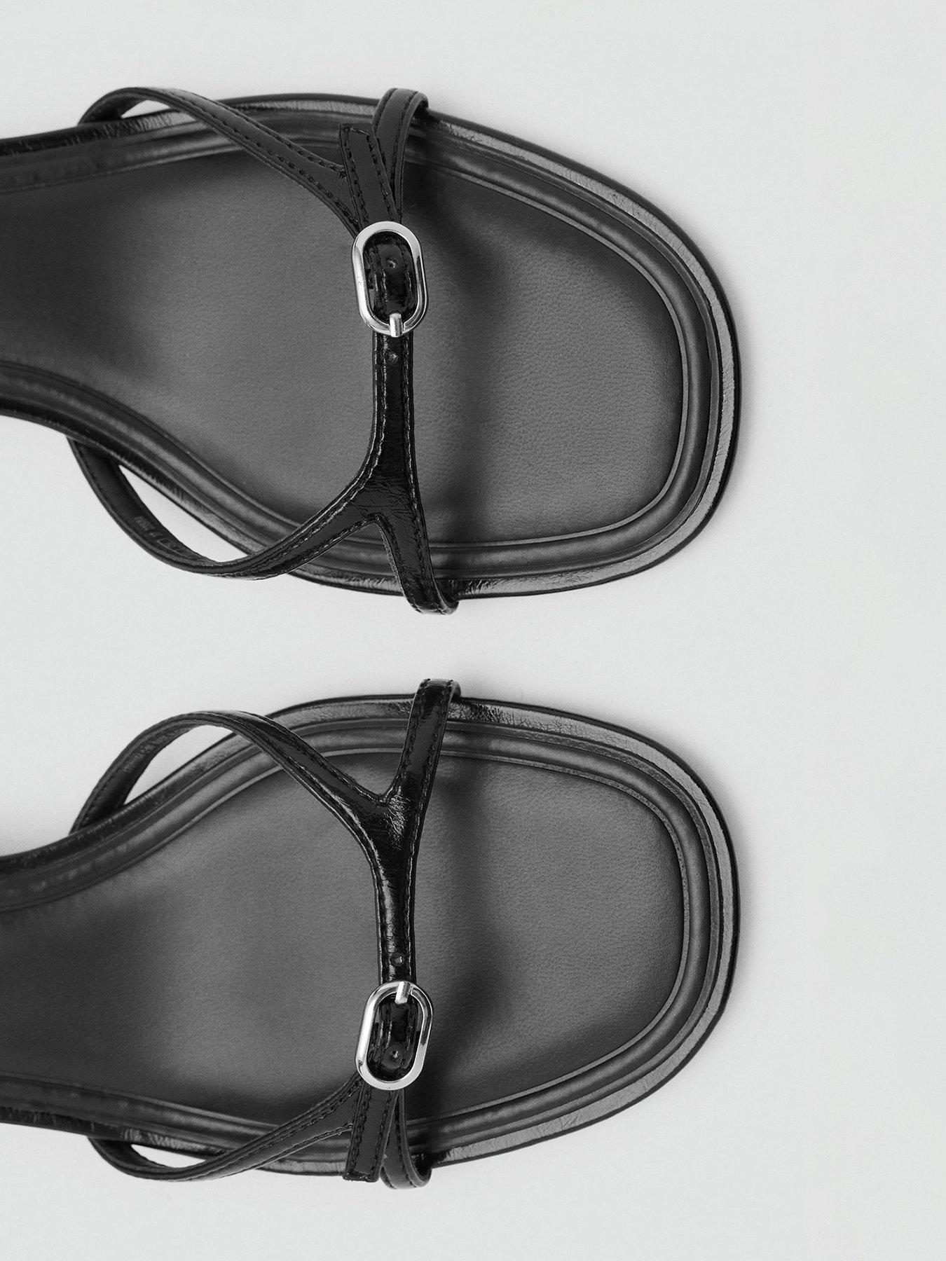 Mango Heeled Sandals With Buckle Detail - Black | Very