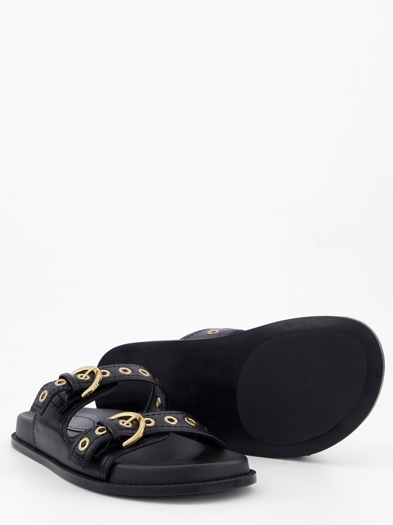 Mango Strap Sandals with Buckle - Black | Very