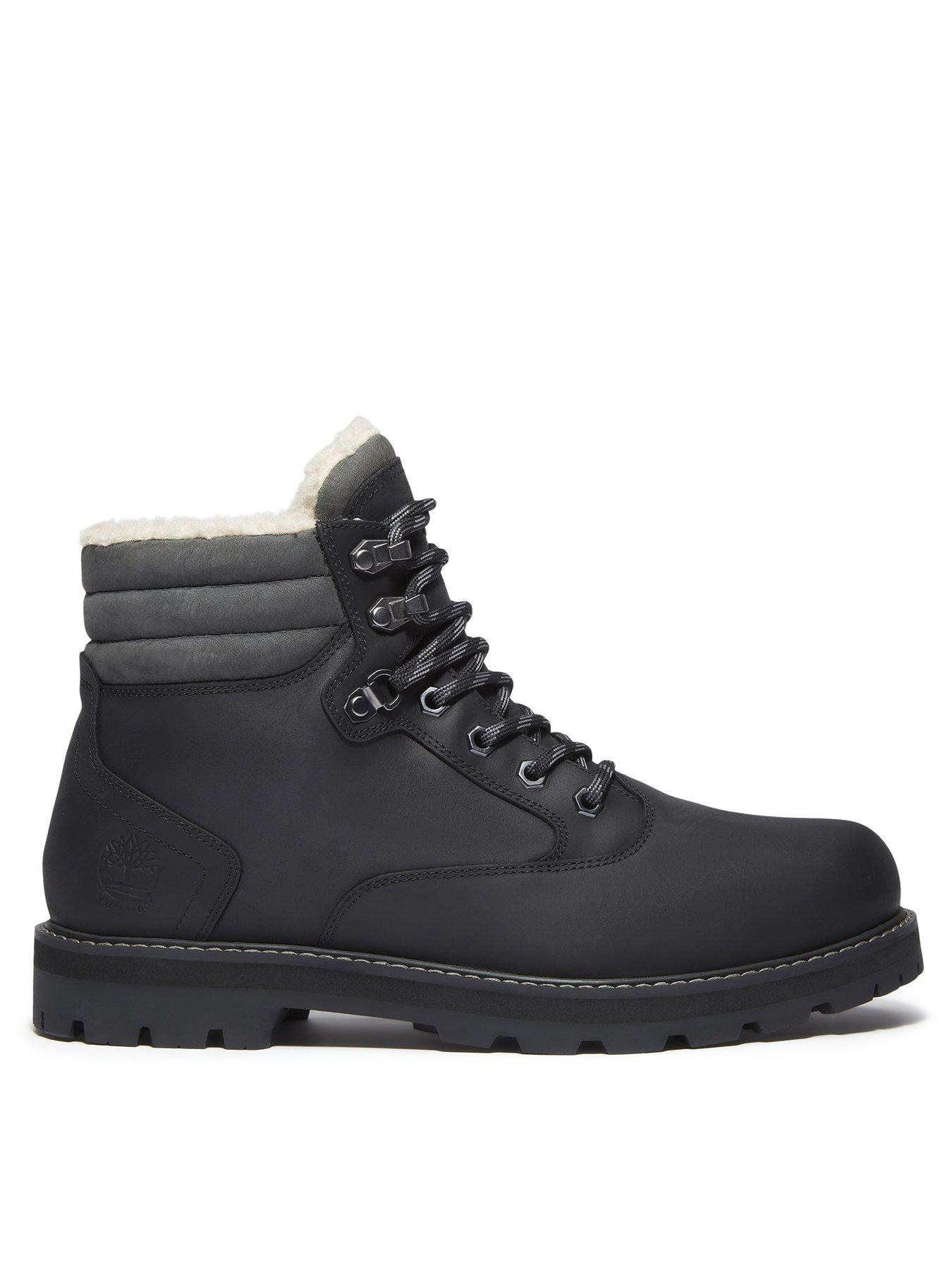 Timberland Britton Road Lined Waterproof Lace Up Boots- Black, Black, Size 7, Men