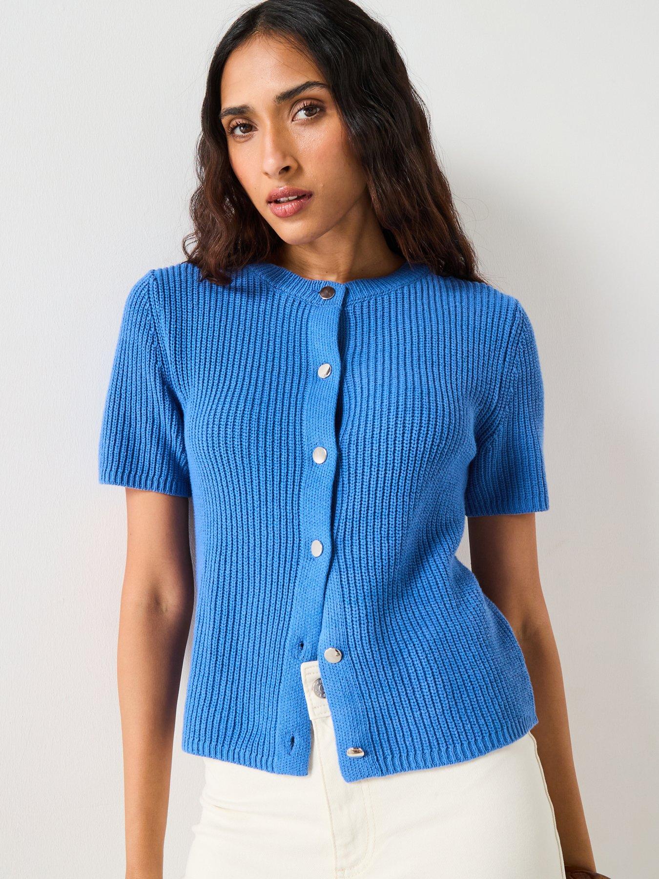 undefined Short Sleeved Knitted Cardigan
