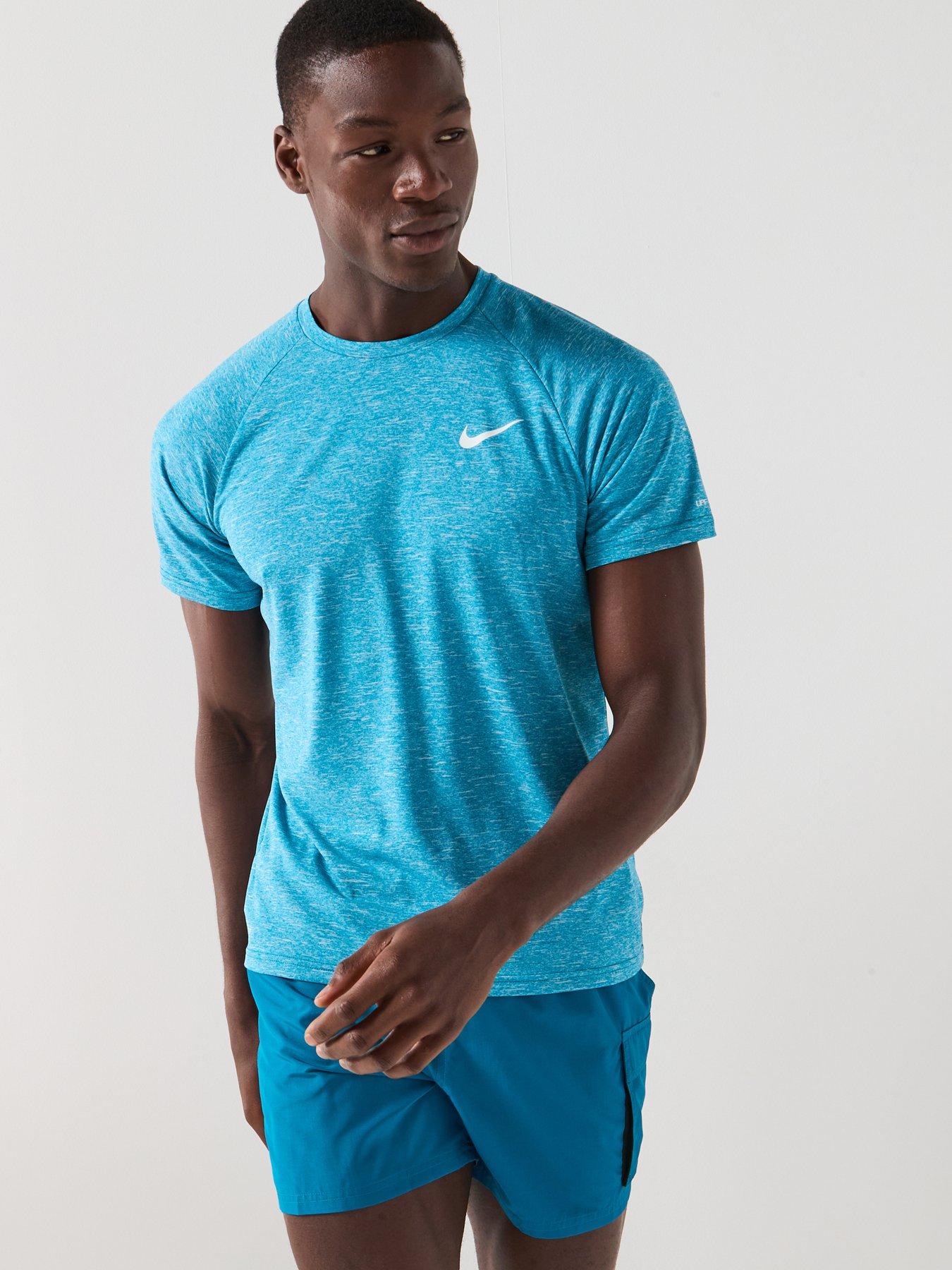 Image 1 of 5 of Nike Mens Short Sleeve Hydroguard T Shirt - Blue