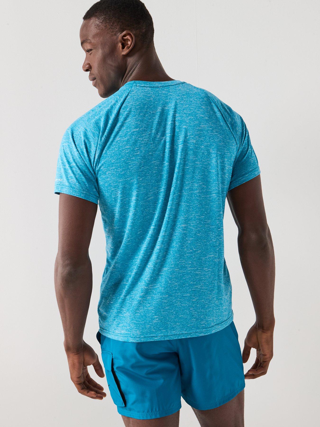 Image 2 of 5 of Nike Mens Short Sleeve Hydroguard T Shirt - Blue