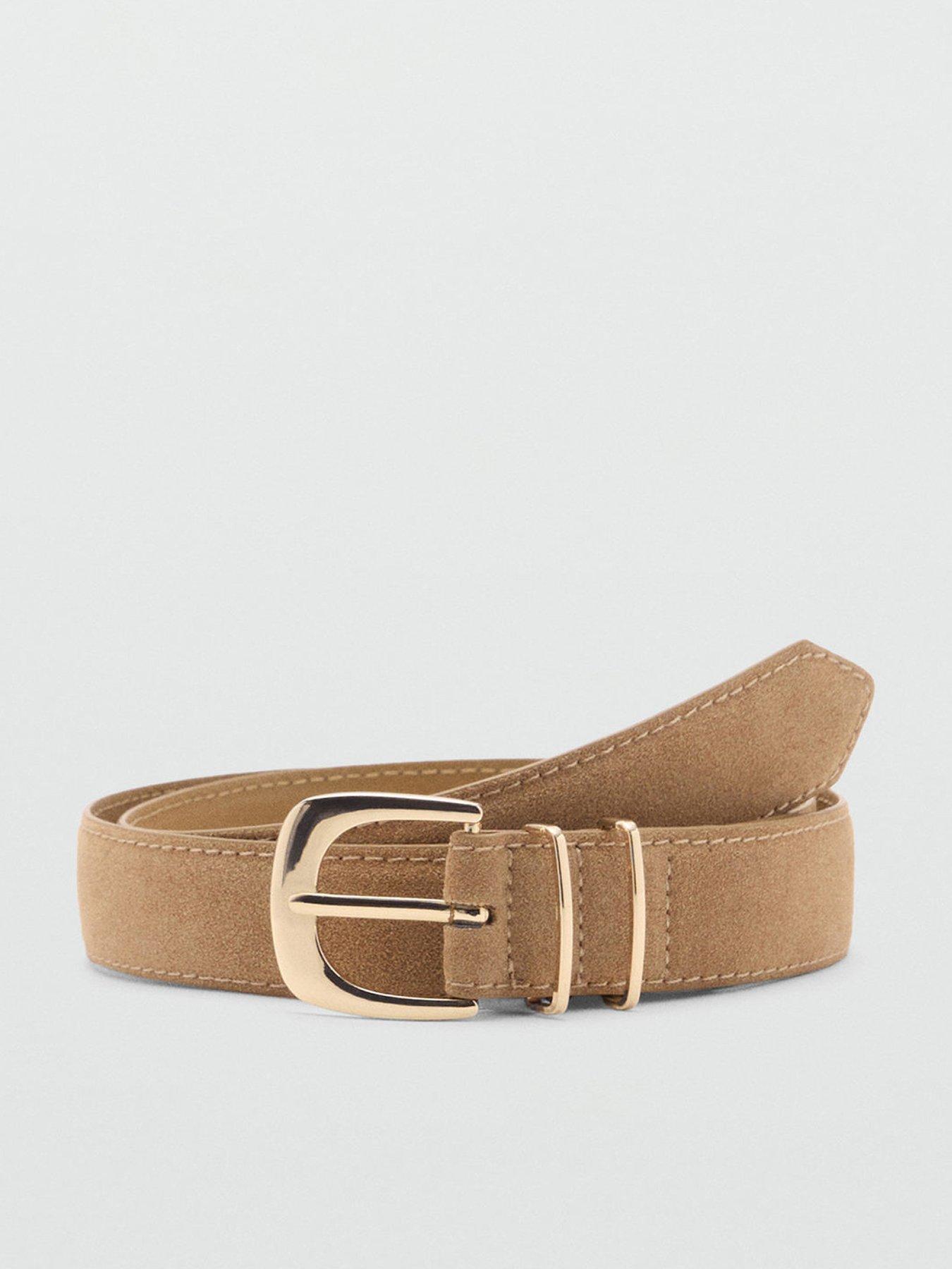 undefined Suede Belt - Beige