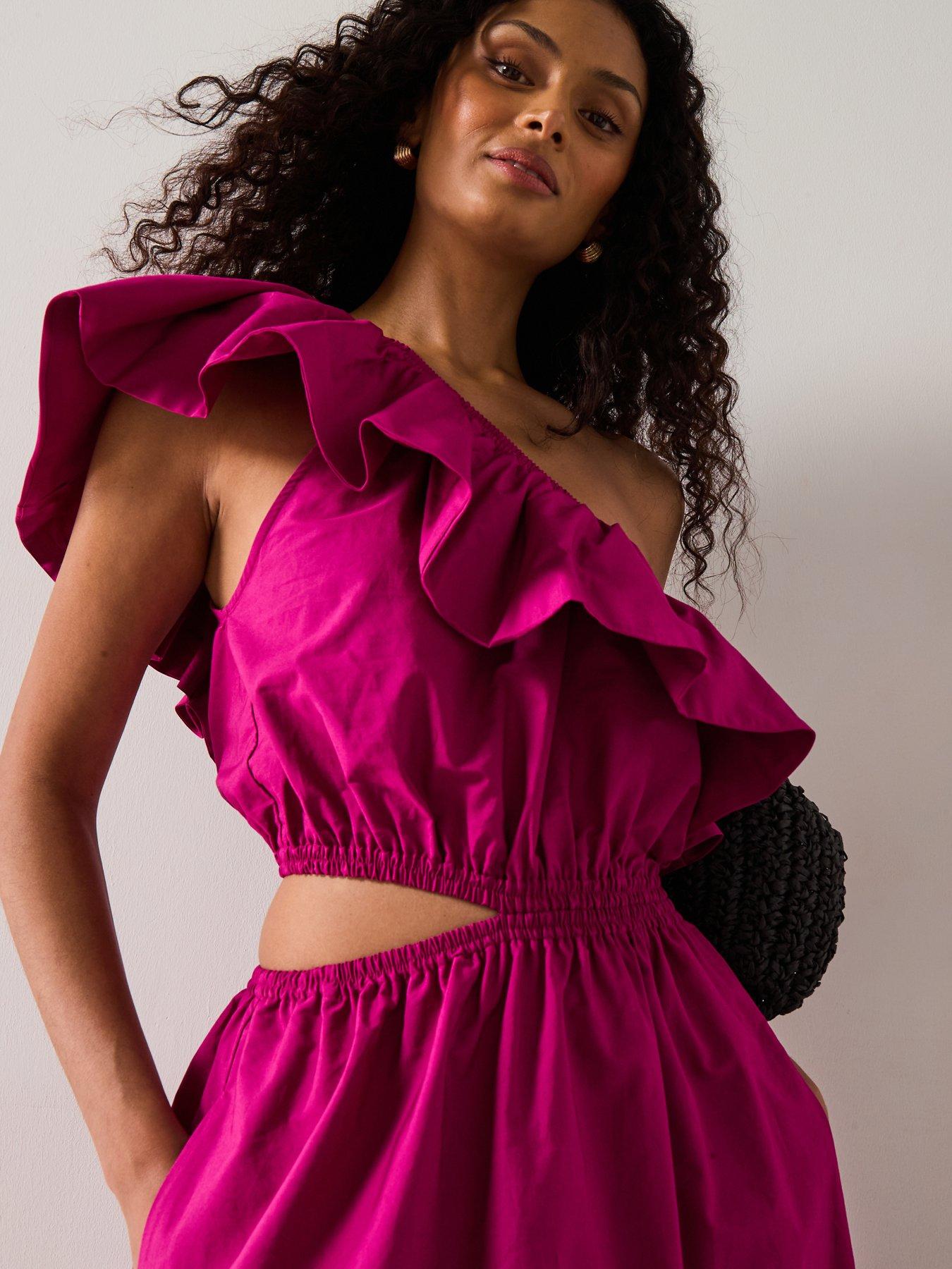 mango pink cut out dress Mango the Asymmetrical pleated dress Excuse me while I go pick up my jaw  from the floor because THIS is one of the most beautiful dresses to exist!  The color, cut outs