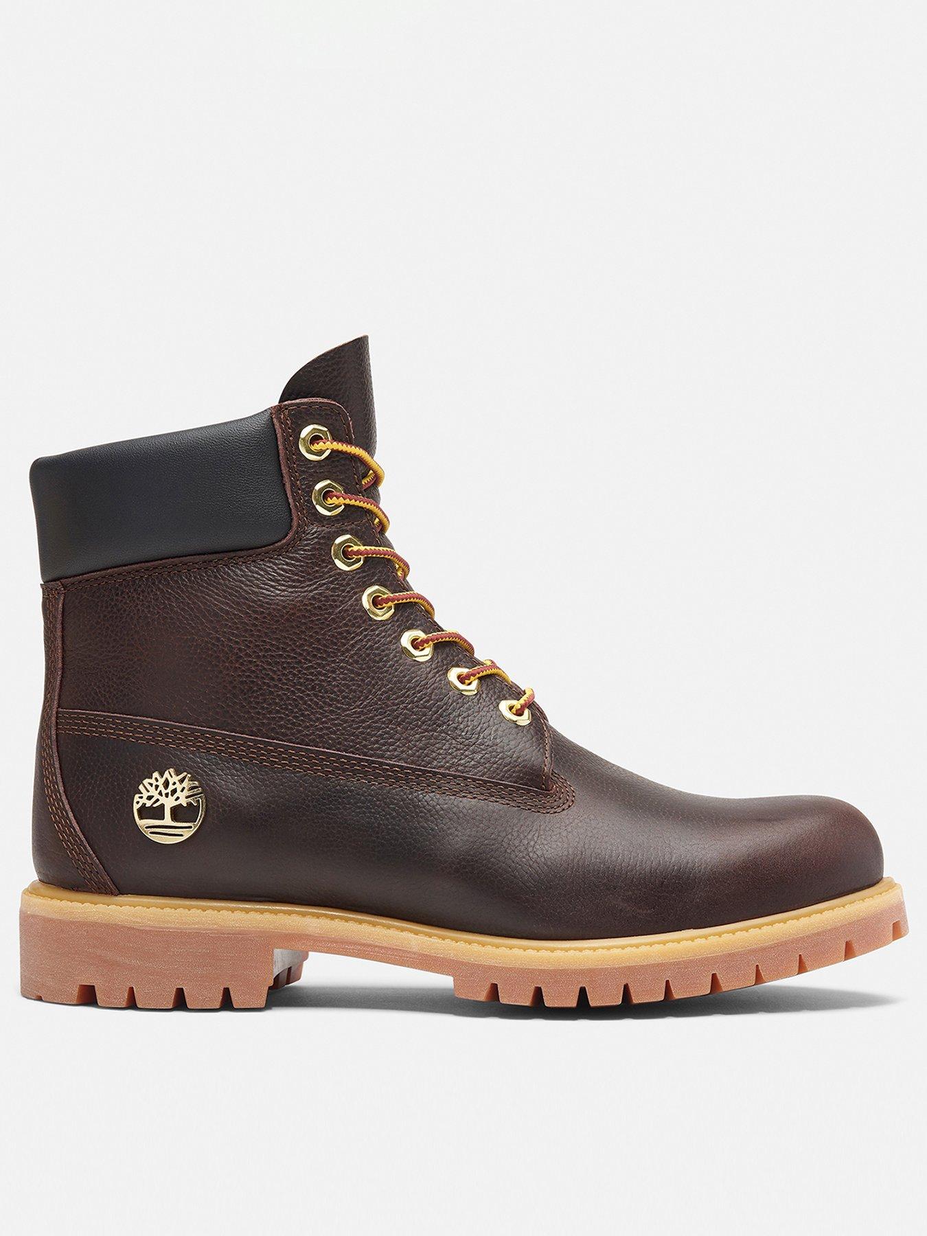 Timberland Premium 6Inch Waterproof Lace Up Boots- Dark Brown Very
