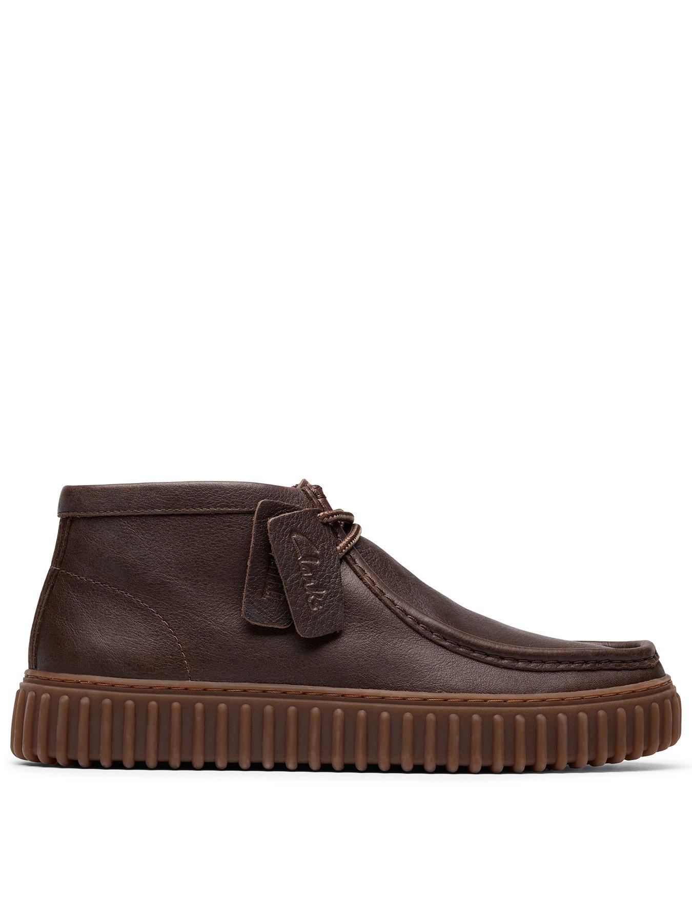 Clarks Torhill Hi Chukka Boots - Dark Brown
