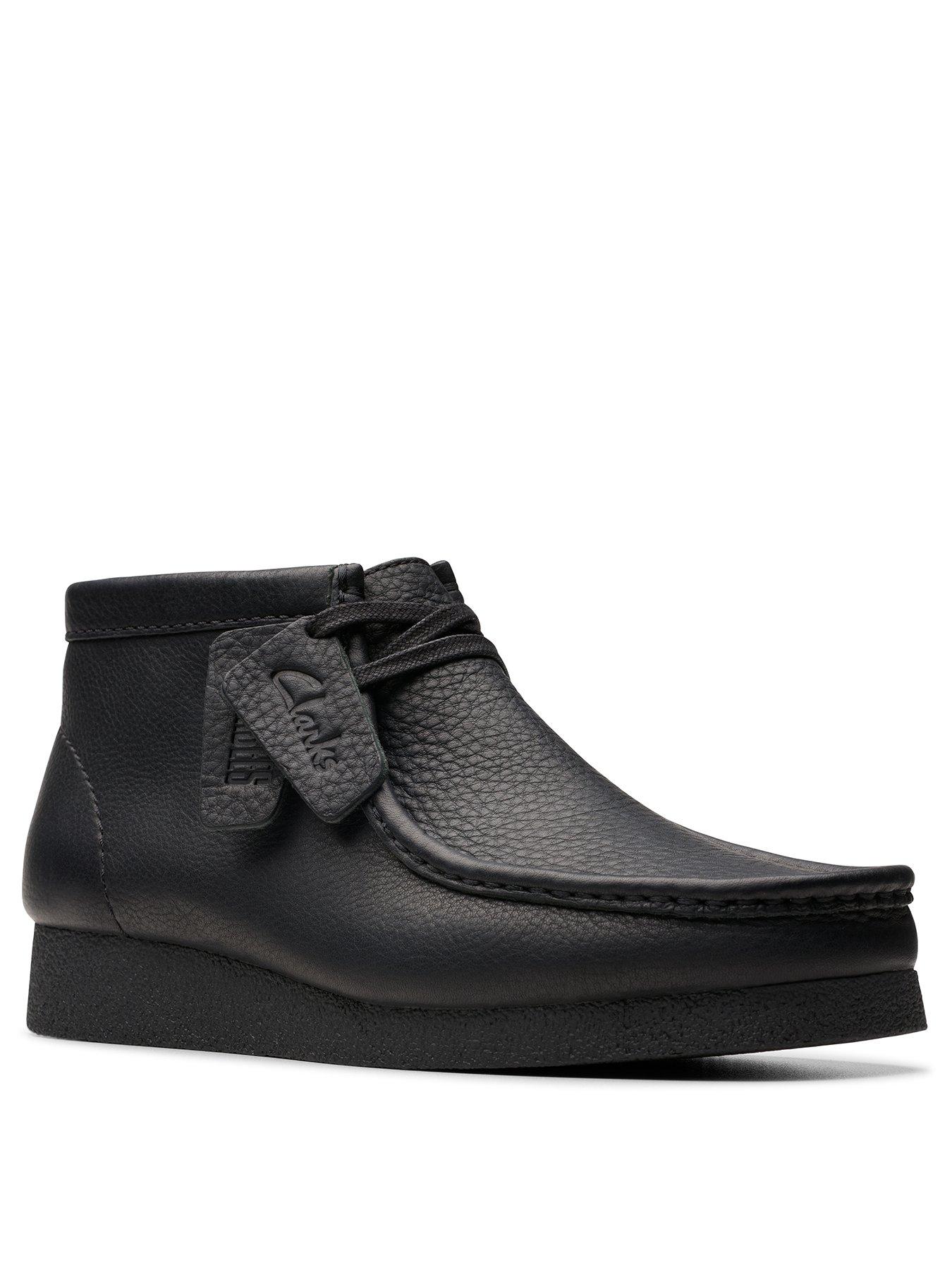 Image 2 of 7 of Clarks Wallabee Evo Leather Chukka Boots- Black