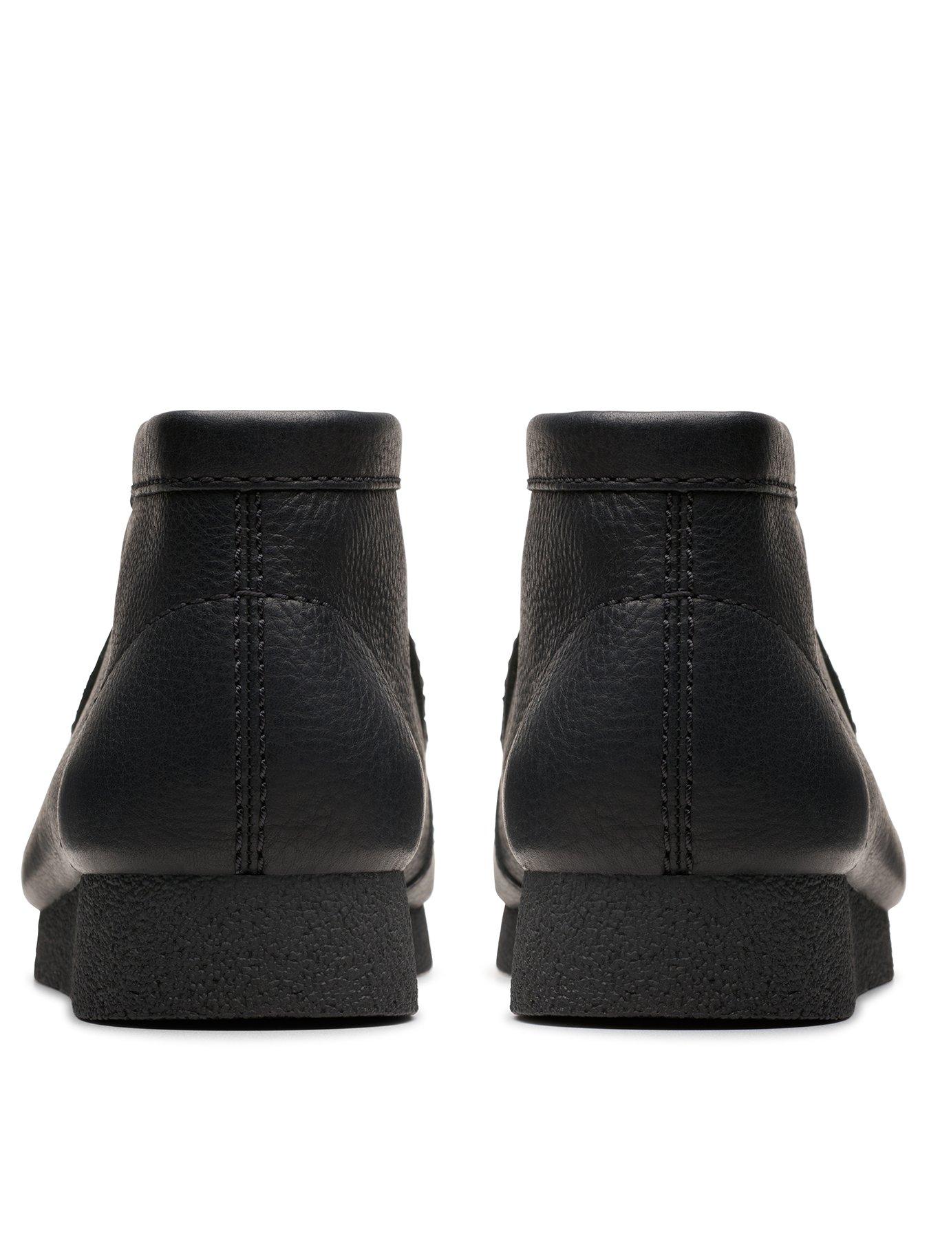 Image 3 of 7 of Clarks Wallabee Evo Leather Chukka Boots- Black
