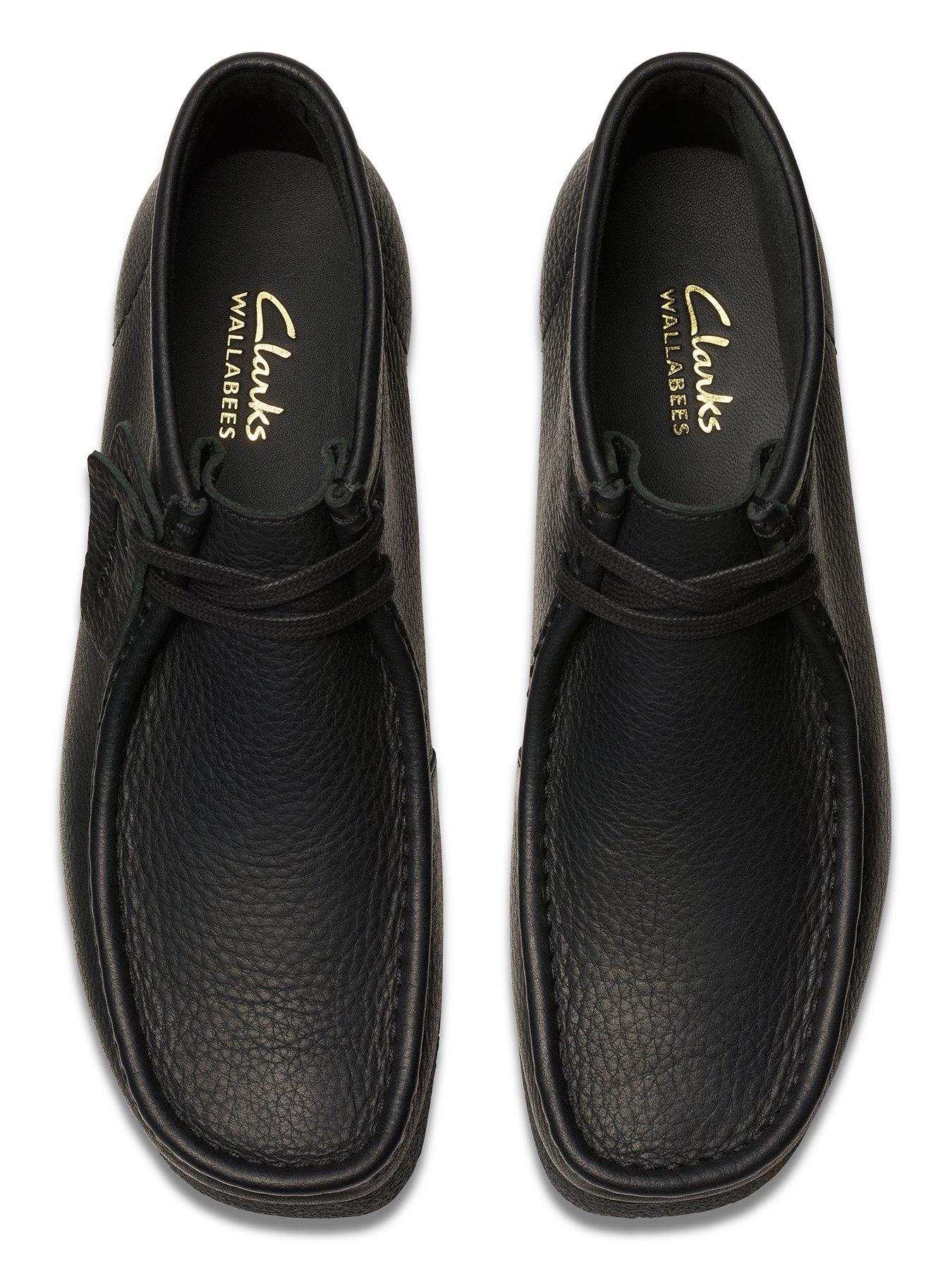 Image 4 of 7 of Clarks Wallabee Evo Leather Chukka Boots- Black