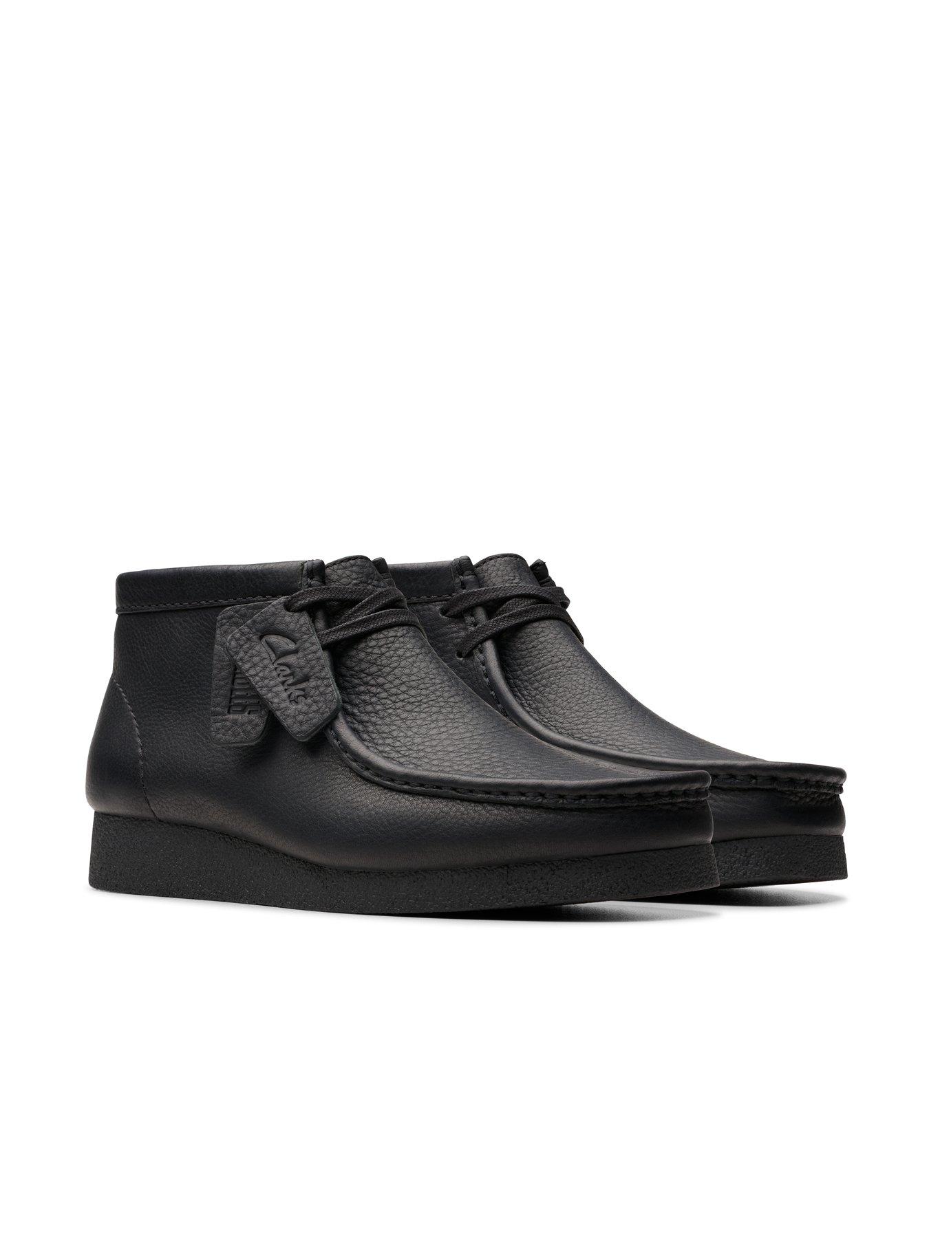 Image 6 of 7 of Clarks Wallabee Evo Leather Chukka Boots- Black
