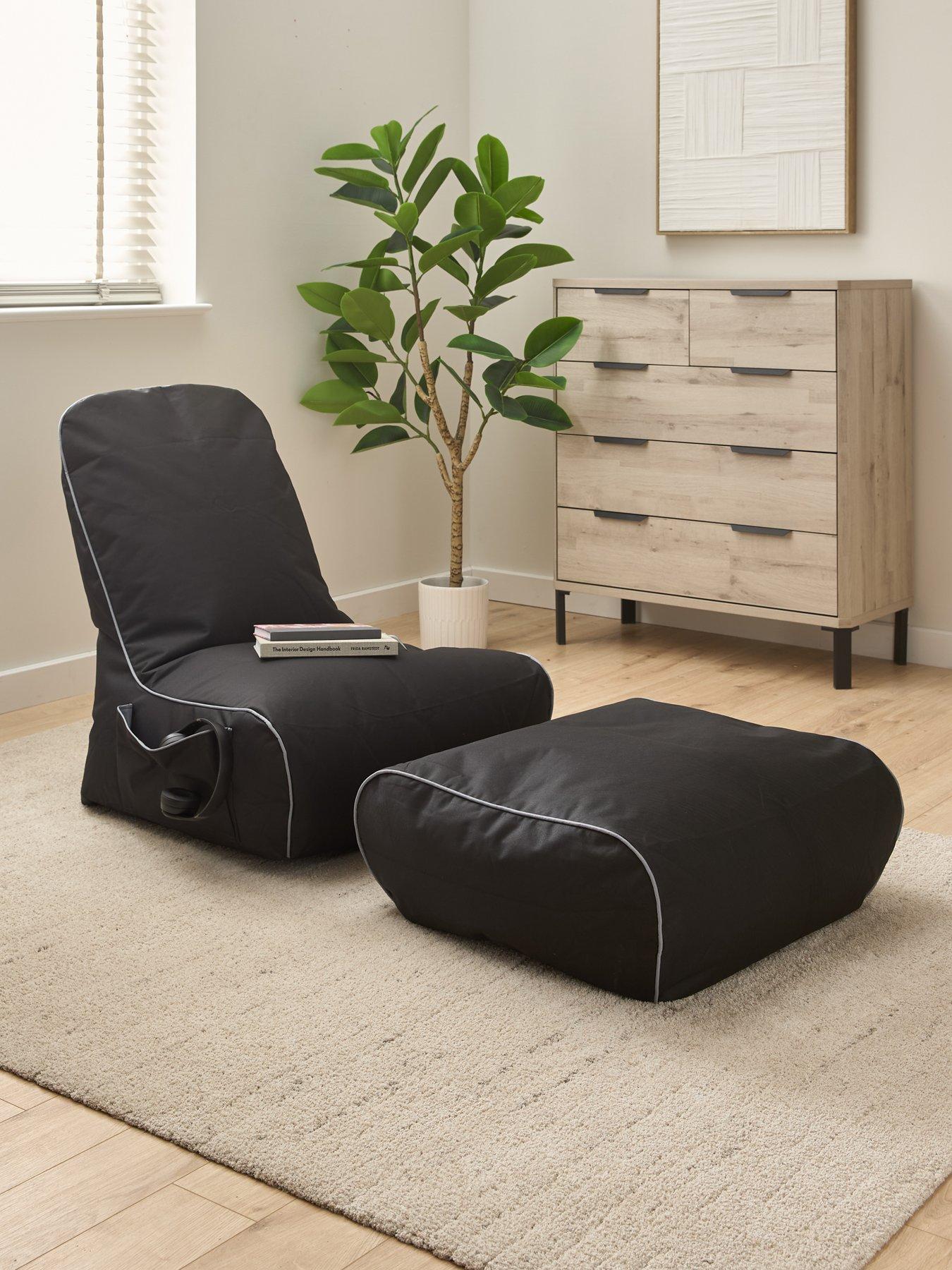KAIKOO Rocker Gamer Chair Bundle With Footstool