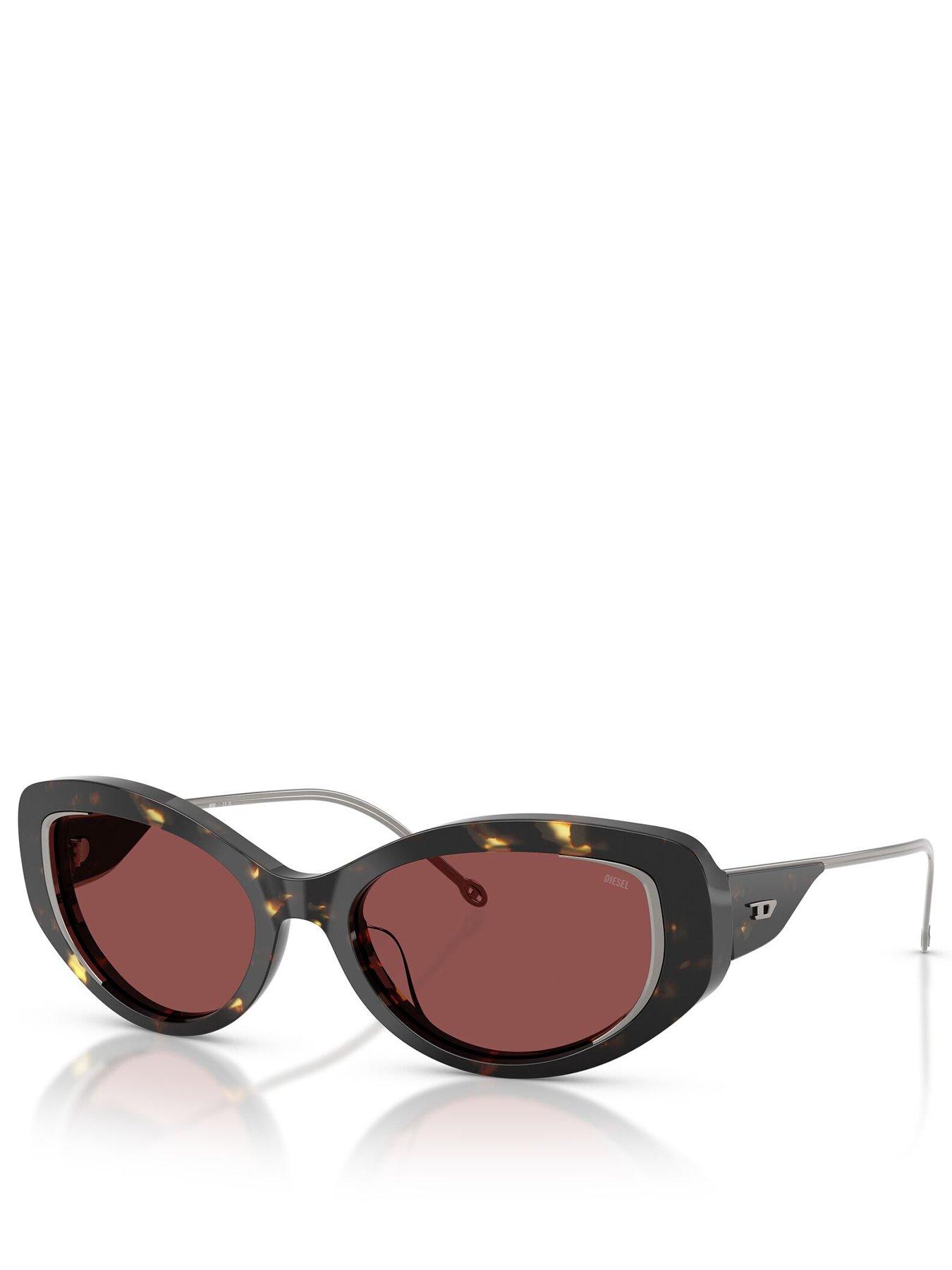 Diesel 0Dl2001Mu Oval Sunglasses - Brown