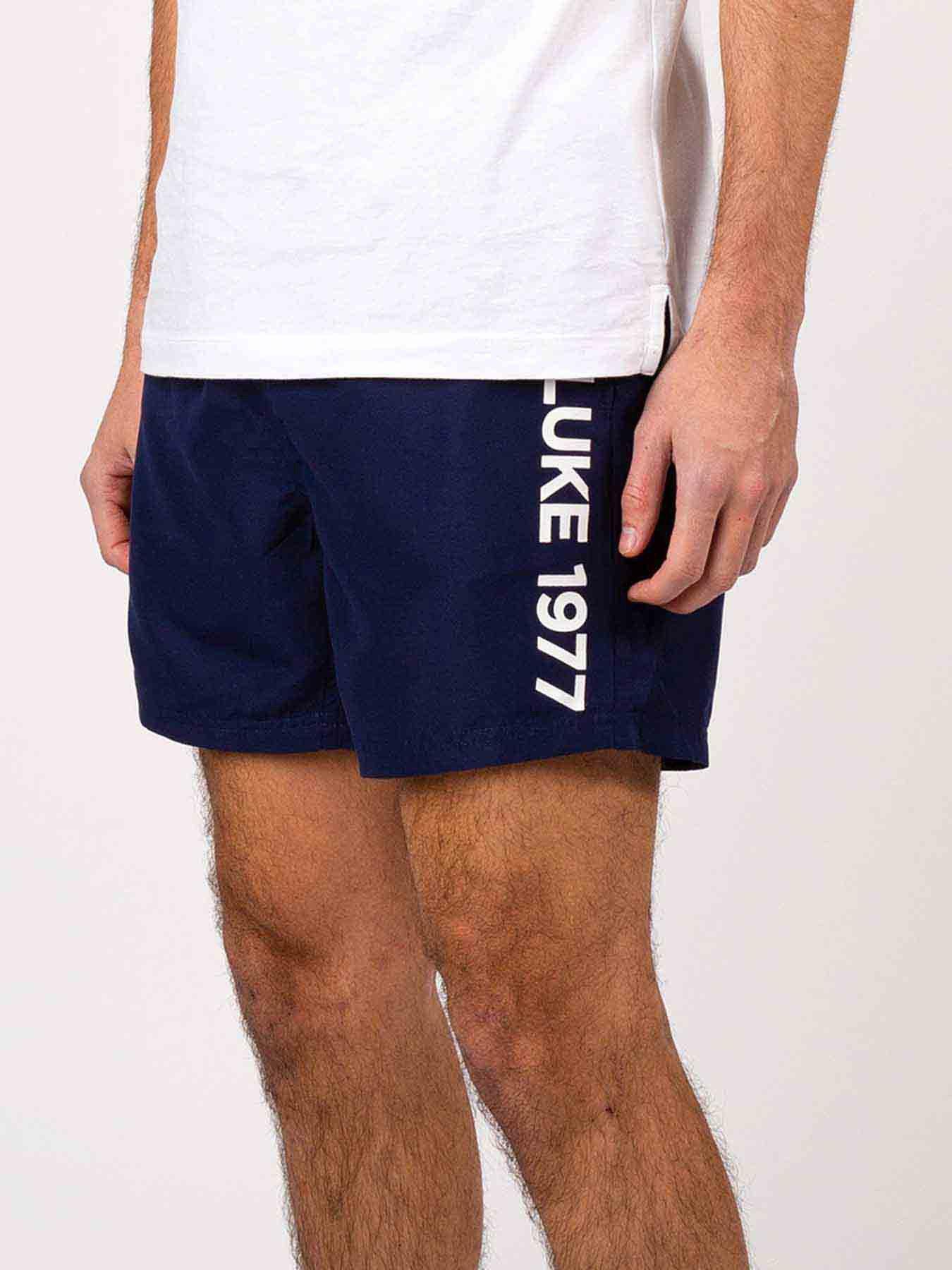 undefined Luke 1977 Side Logo Swim Shorts - Navy