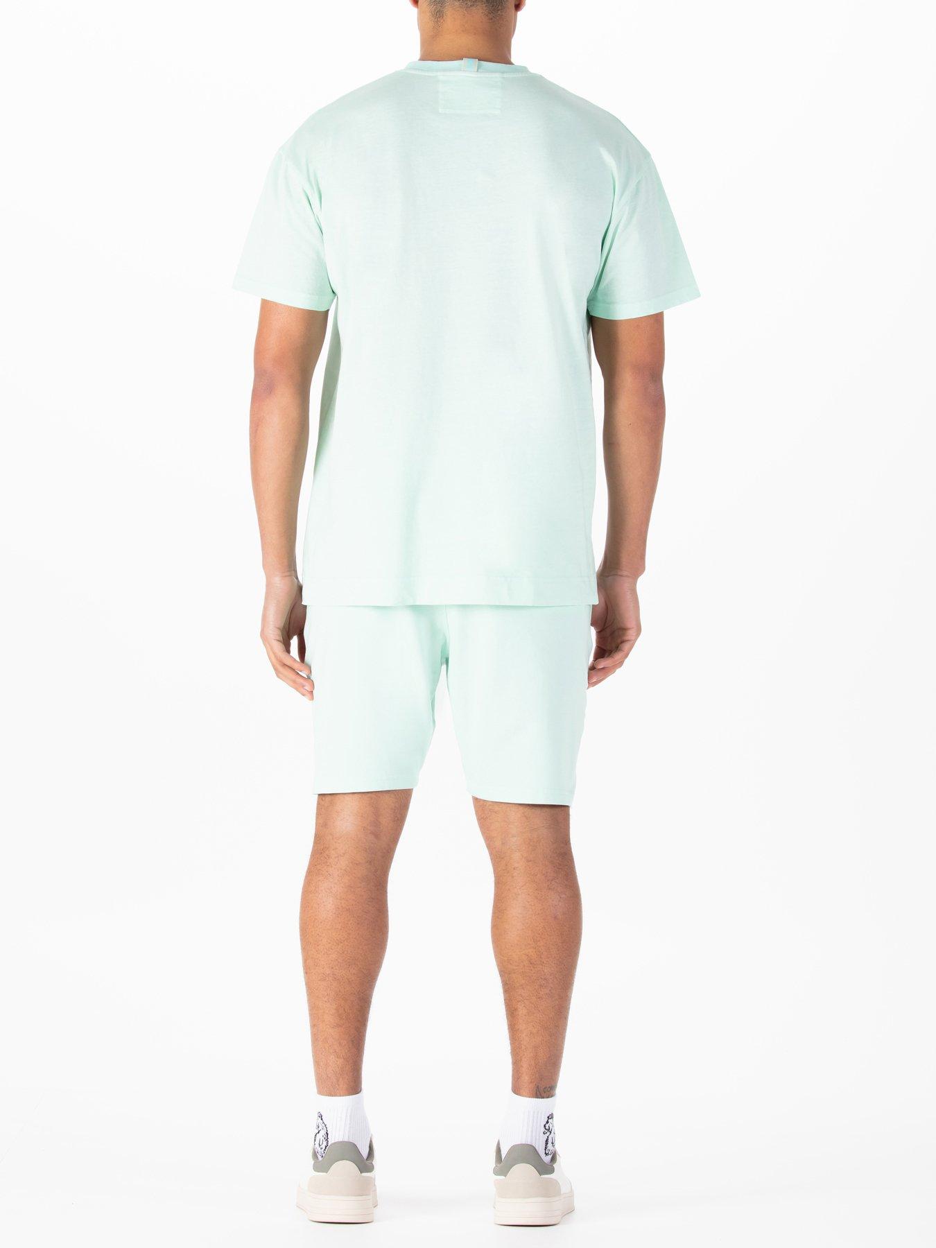 Image 2 of 5 of Luke 1977 Logic T-Shirt And Shorts Set - Light Green