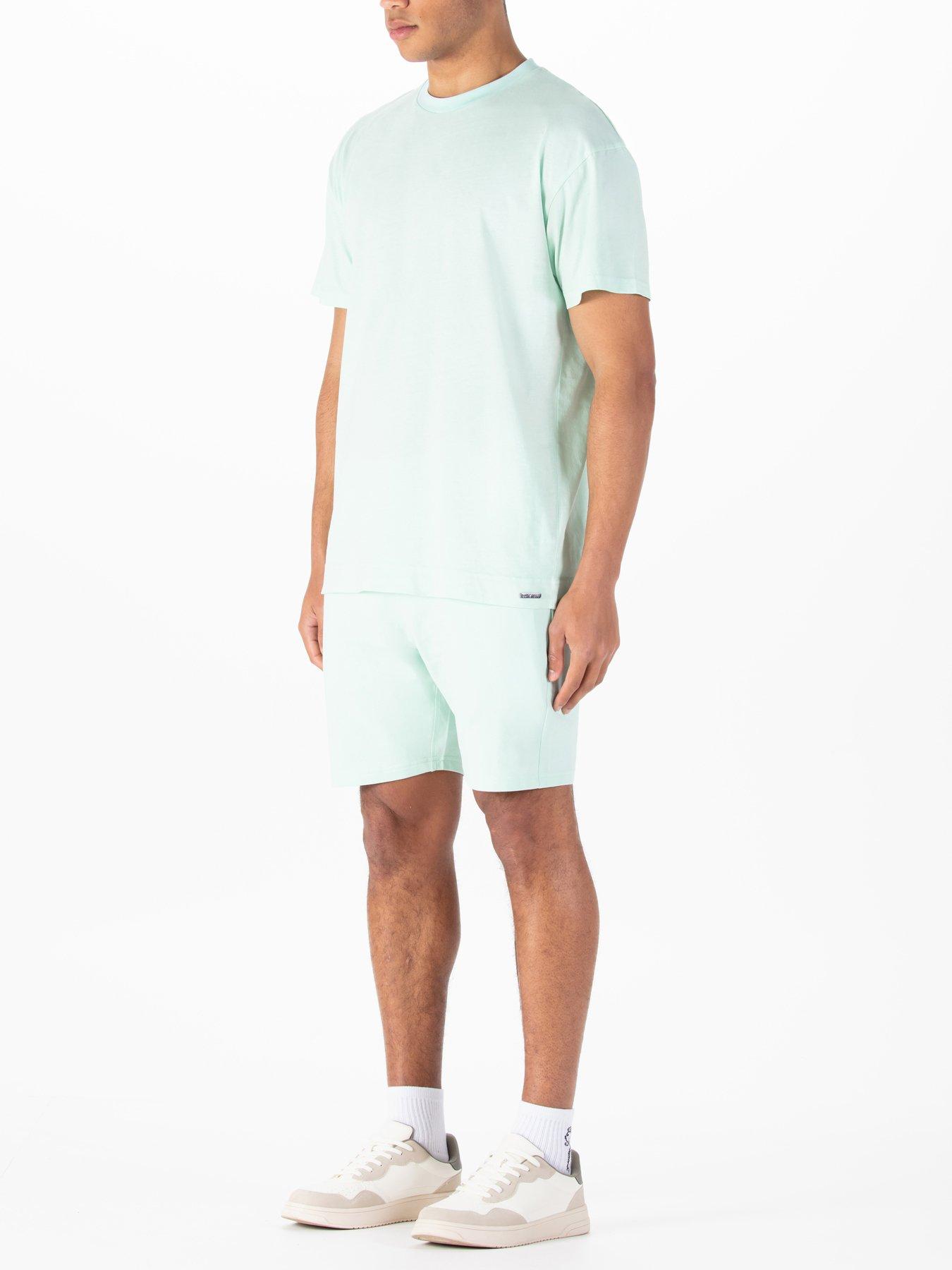 Image 3 of 5 of Luke 1977 Logic T-Shirt And Shorts Set - Light Green