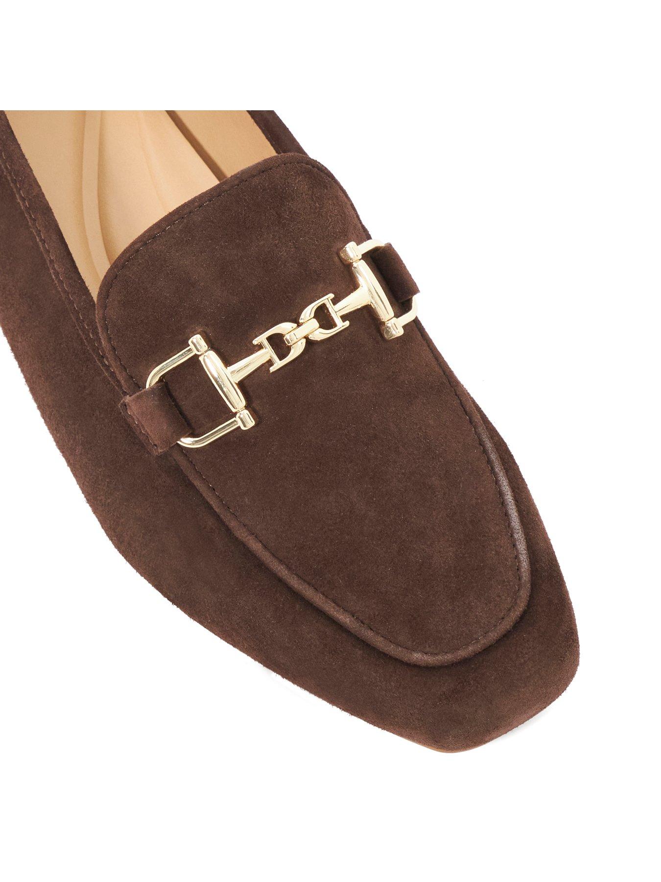 Image 6 of 6 of Dune London Grained Snaffle Suede Loafer - Brown