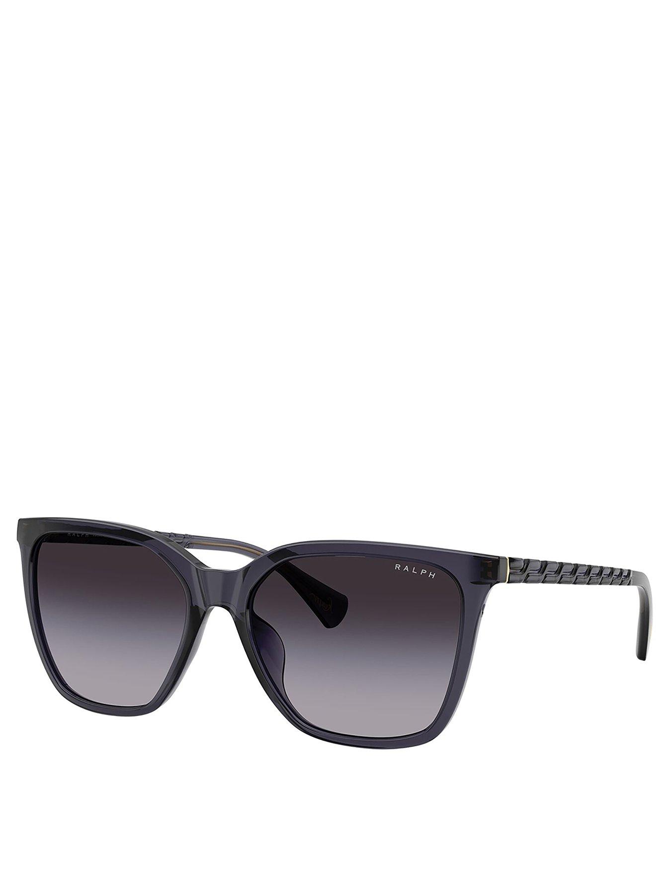 Image 1 of 4 of Ralph Black Square Sunglasses - 0ra5328u
