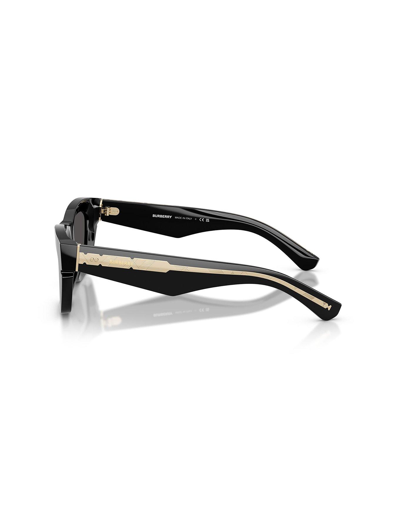 Image 2 of 4 of Burberry 0be4454 Irregular Sunglasses - Black
