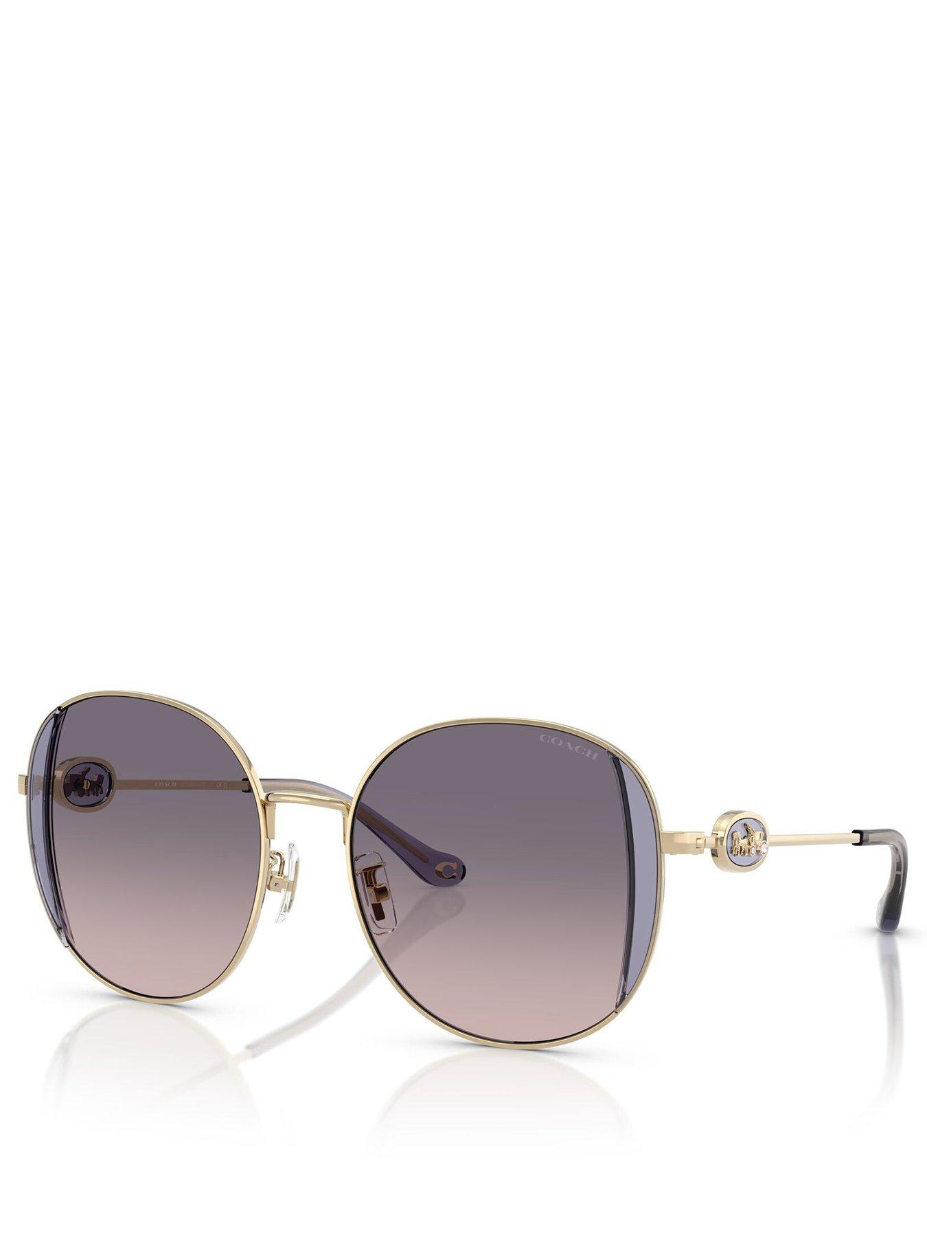 COACH 0Hc7176B Round Sunglasses - Gold
