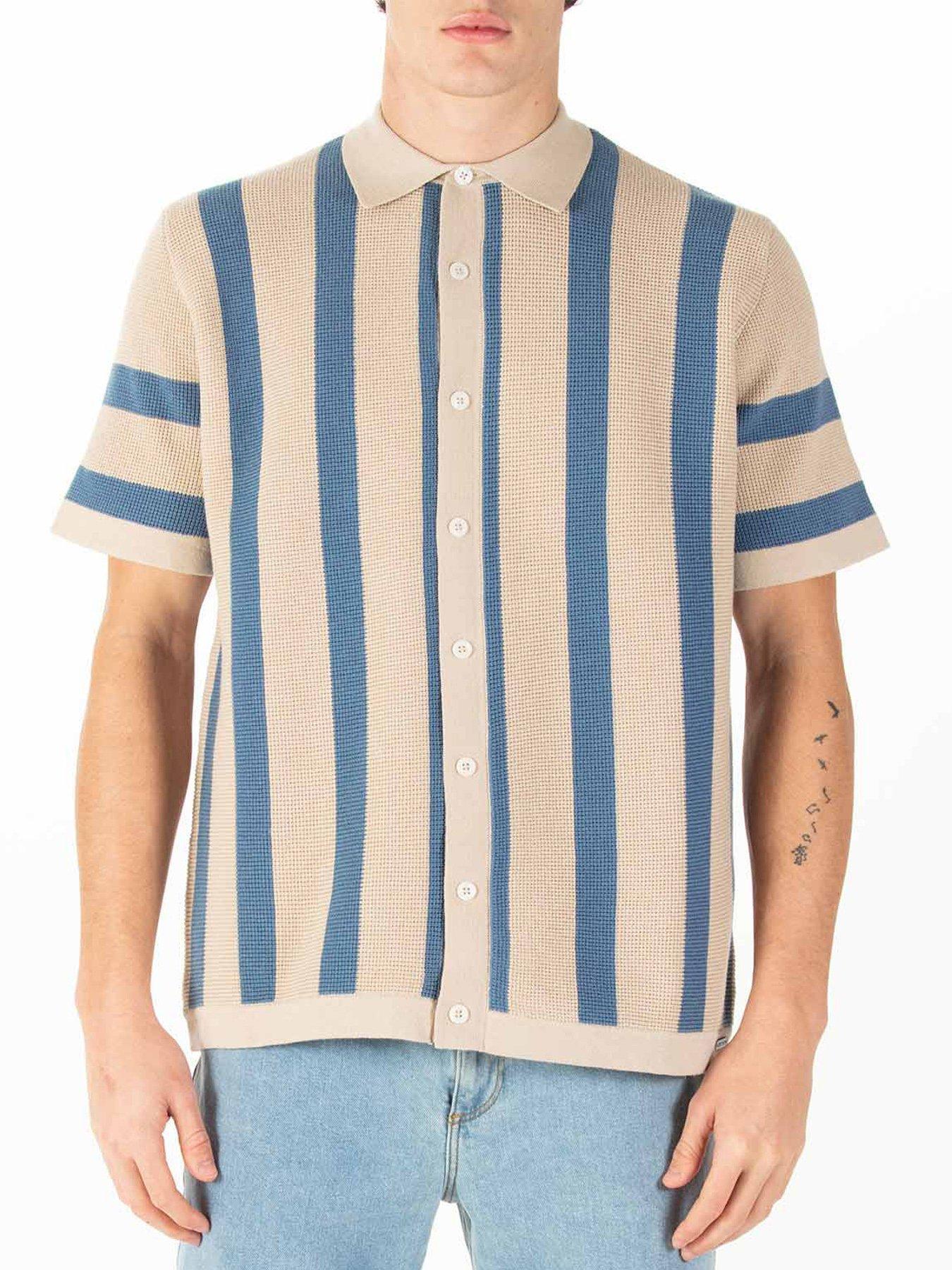 undefined Deck Knitted Short Sleeve Polo Shirt - Brown
