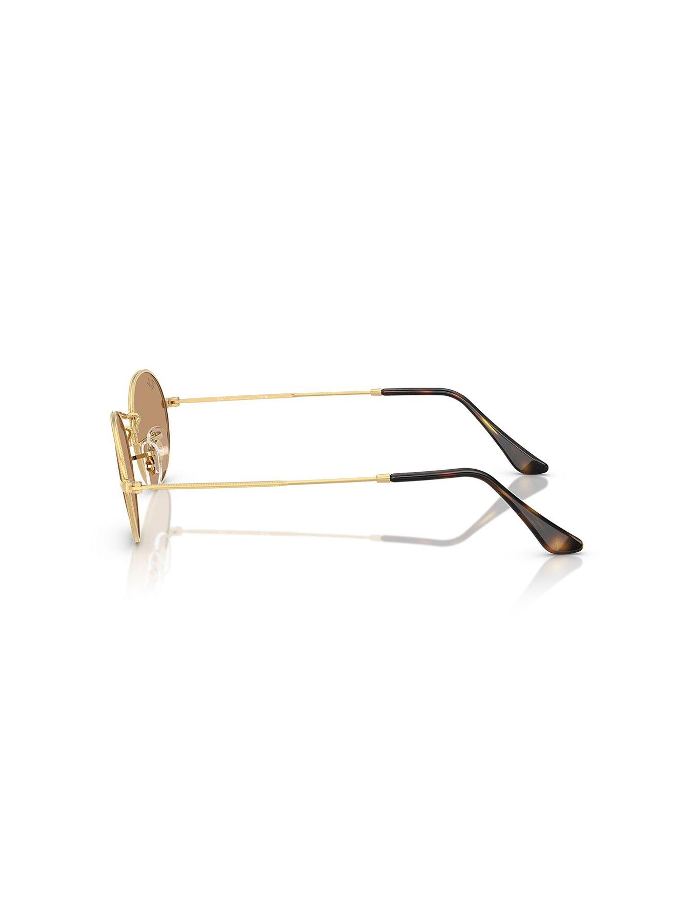 Image 2 of 4 of Ray-Ban Oval Metal Frame Sunglasses - Gold