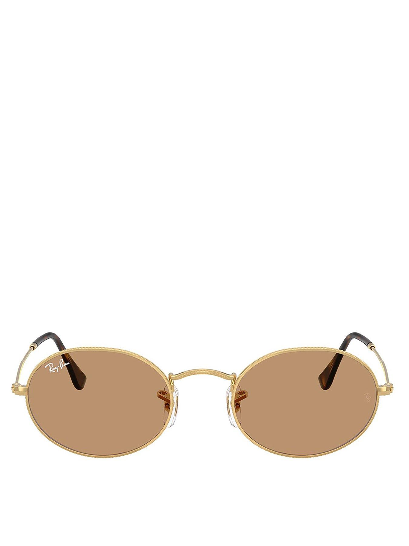 Image 3 of 4 of Ray-Ban Oval Metal Frame Sunglasses - Gold