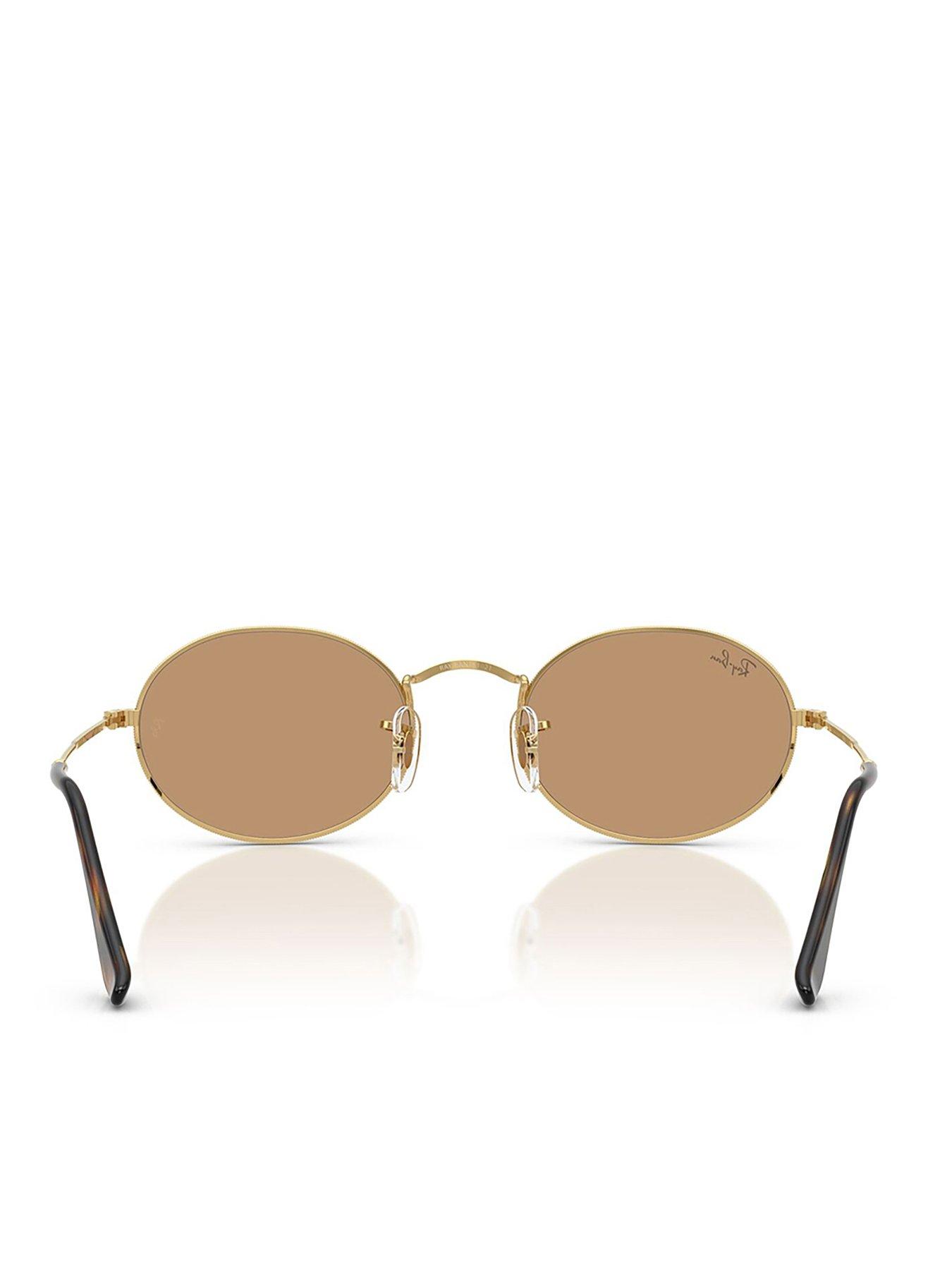 Image 4 of 4 of Ray-Ban Oval Metal Frame Sunglasses - Gold
