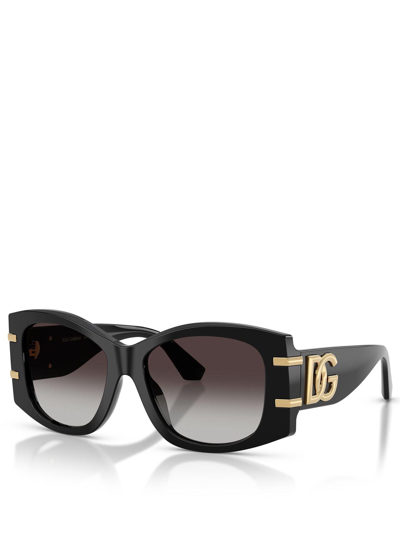 Dolce & Gabbana Butterfly Frame Sunglasses- Black