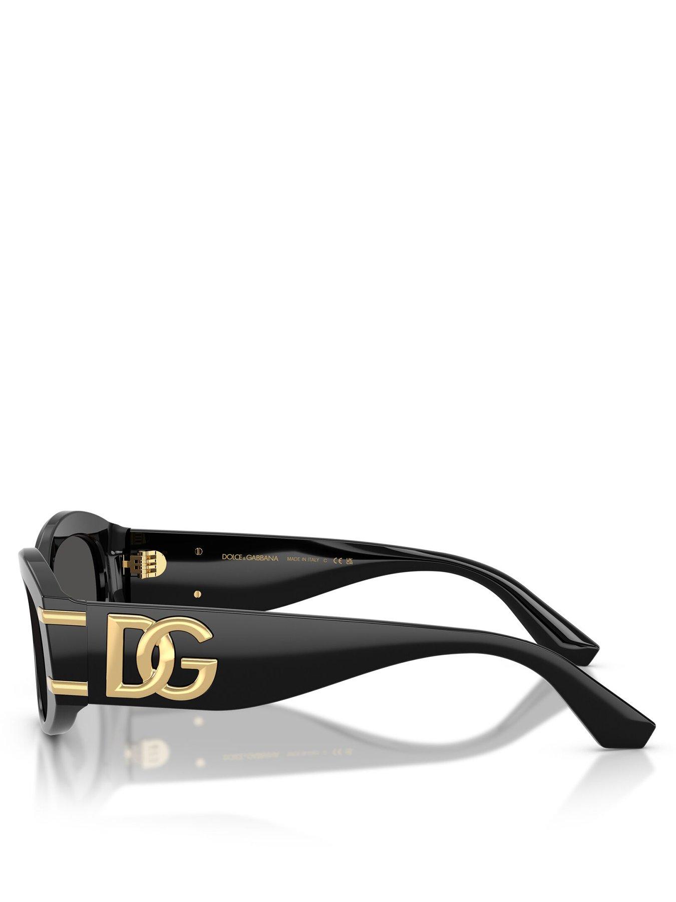 Image 2 of 5 of Dolce & Gabbana Oval Sunglasses - Black