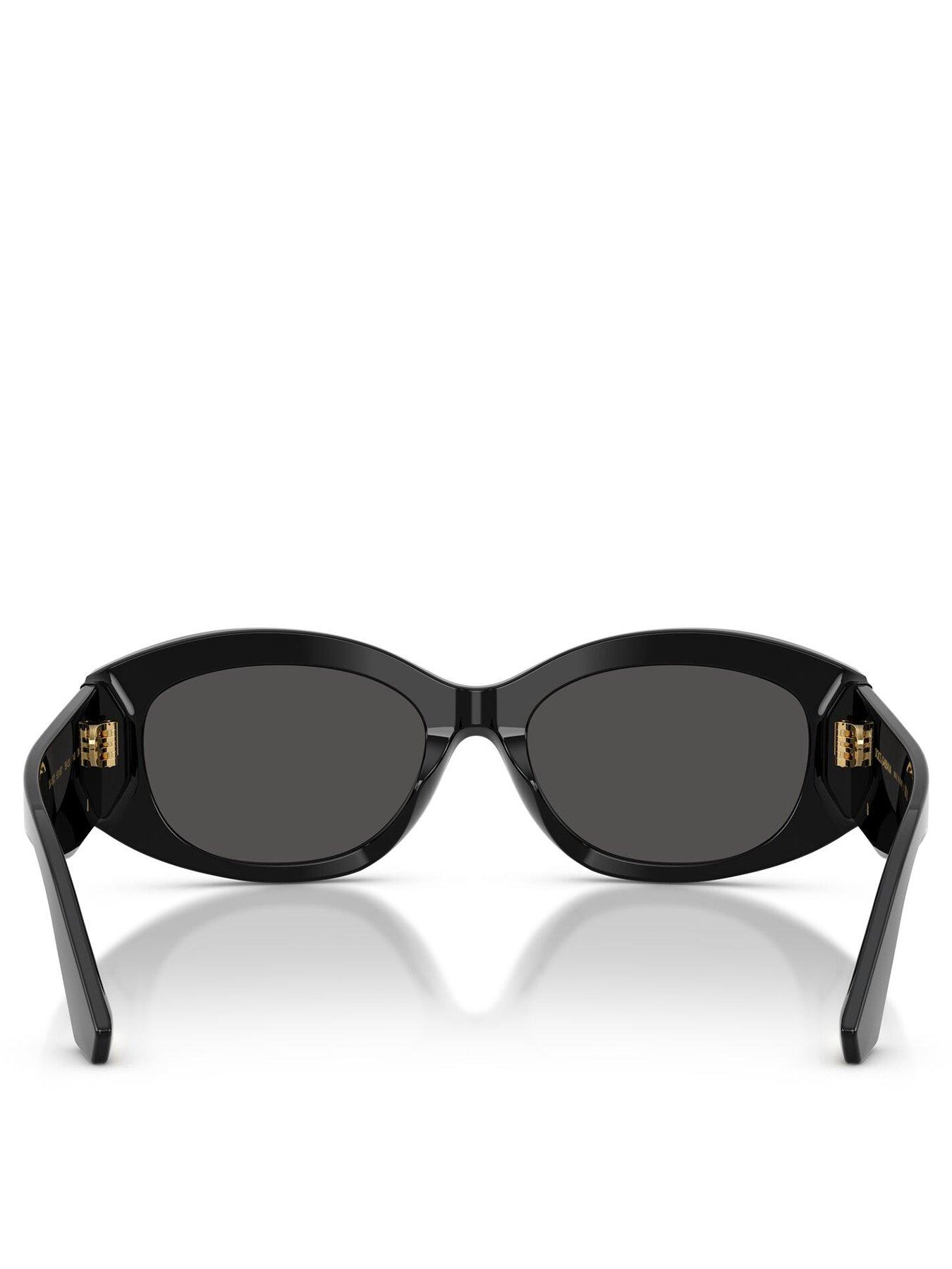 Image 4 of 5 of Dolce & Gabbana Oval Sunglasses - Black