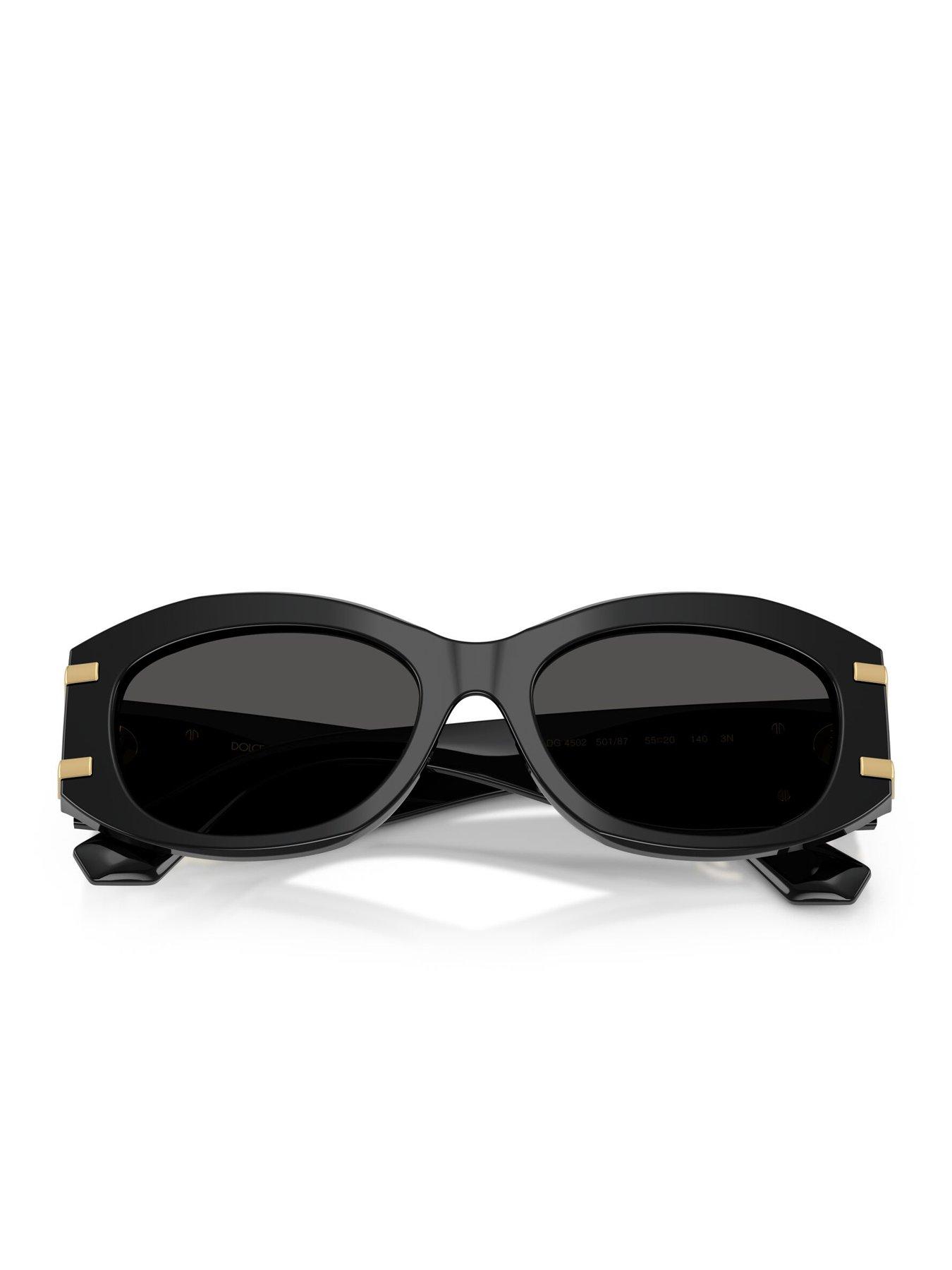 Image 5 of 5 of Dolce & Gabbana Oval Sunglasses - Black