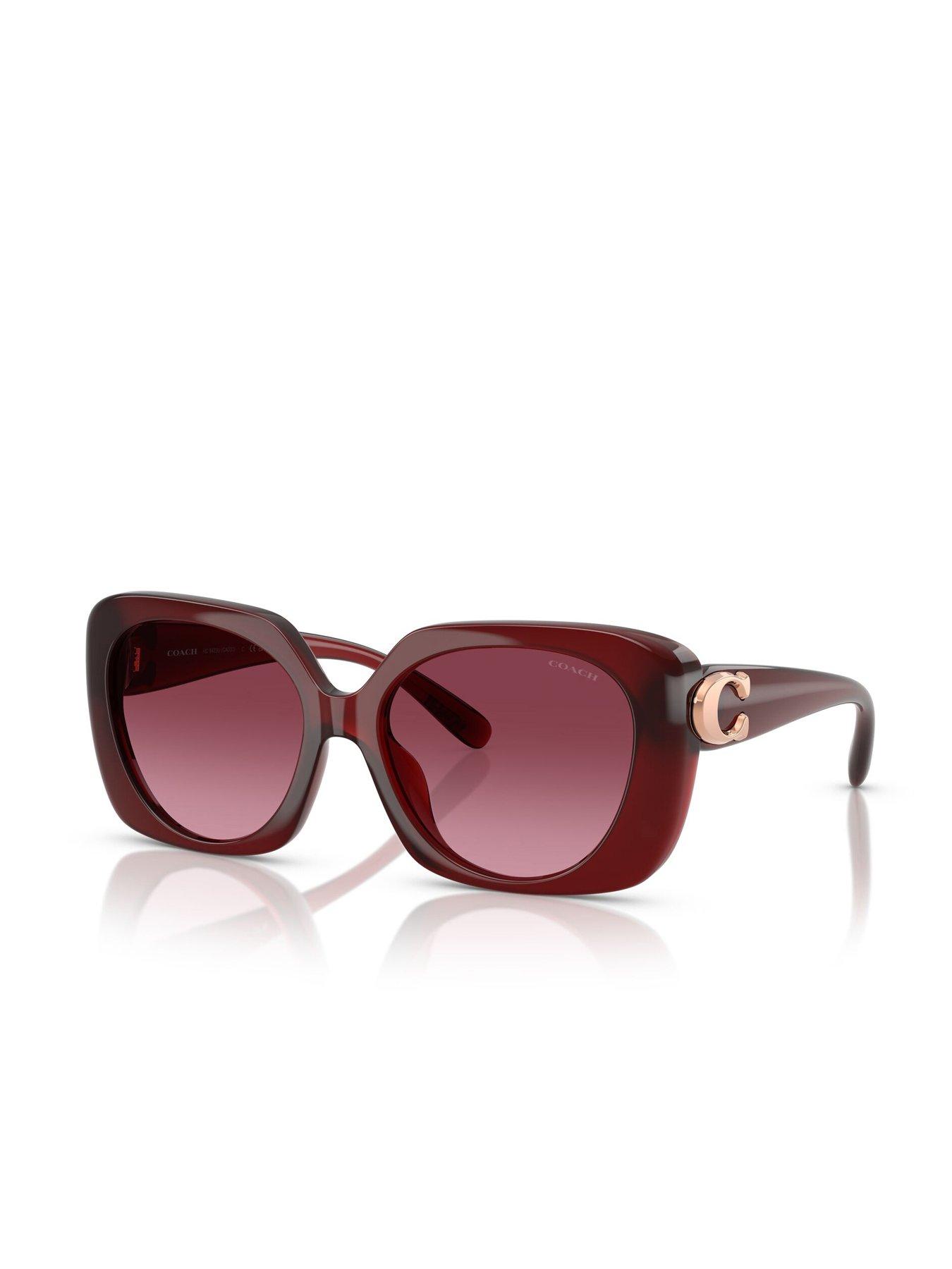 COACH Square Sunglasses - Dark Red