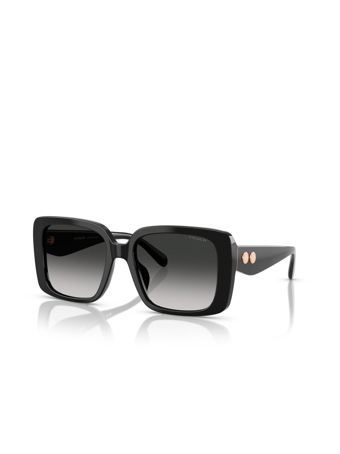 Image 1 of 5 of COACH Square Sunglasses - Black